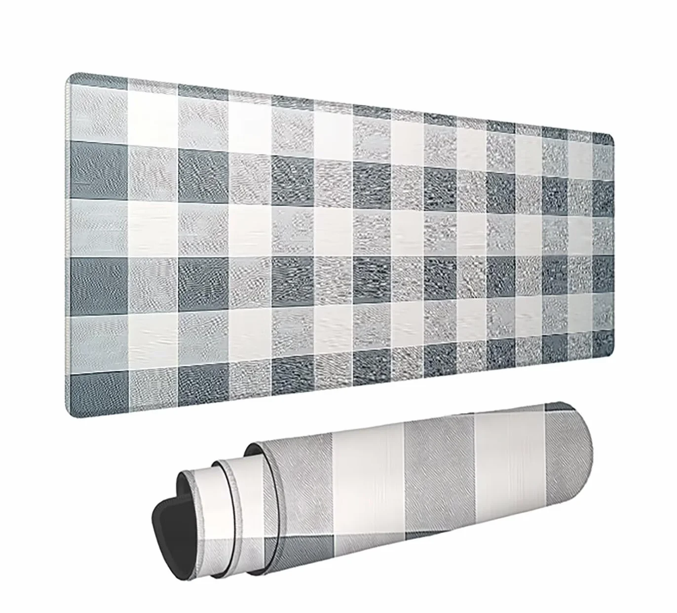 Podkładka pod mysz XXL, duża gamingowa podkładka pod mysz 1600 x 800 x 3 mm, szara podkładka pod mysz ze szwami na krawędziach, ponadwymiarowa, antypoślizgowa gumowa podkładka pod mysz, idealna mata