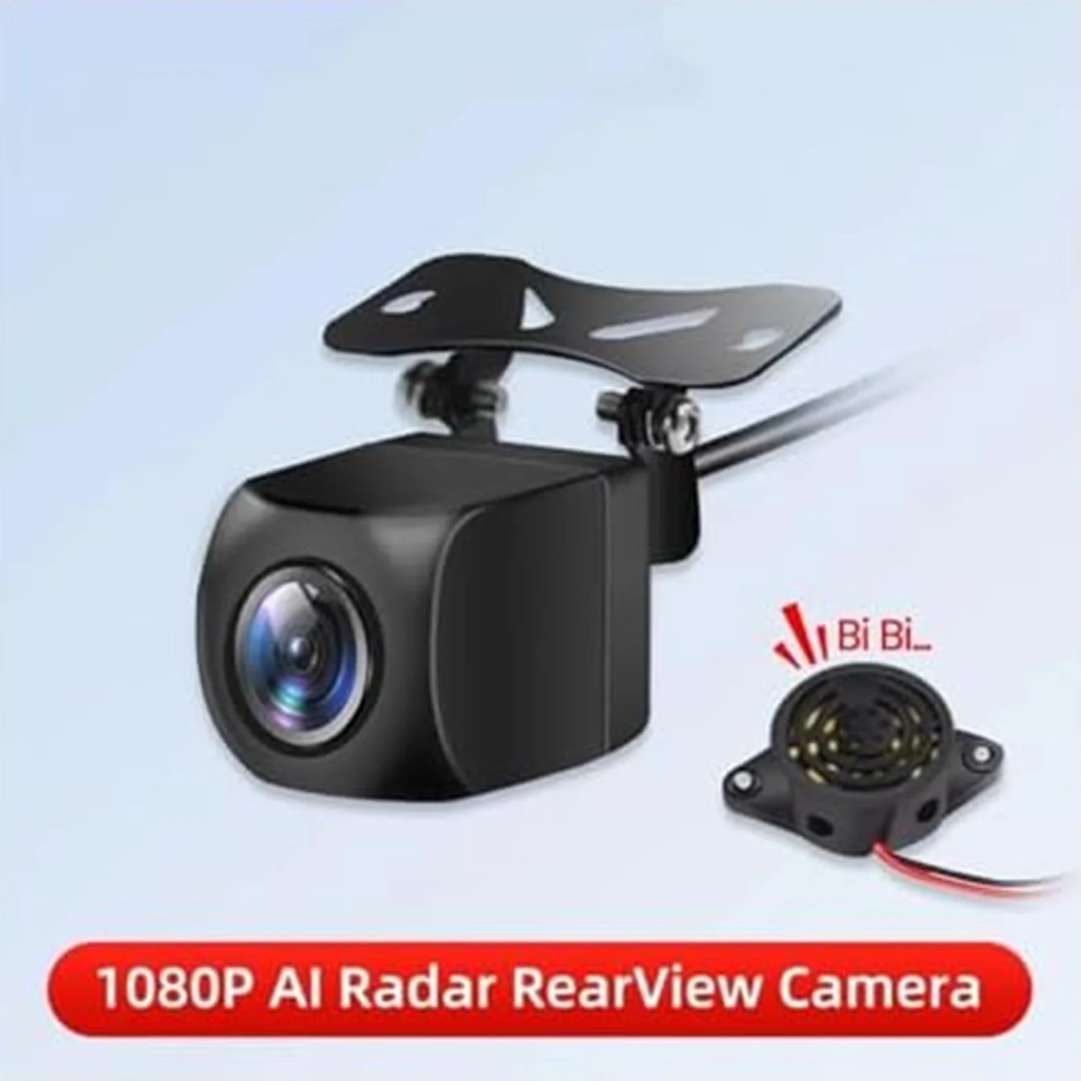 Tylna kamera pojazdu Kamera cofania samochodu Ahd 1080P Alarm Wodoodporna 145 Szerokokątna kopia zapasowa AI, dla inteligentnego widoku z tyłu(BLACK HS17)