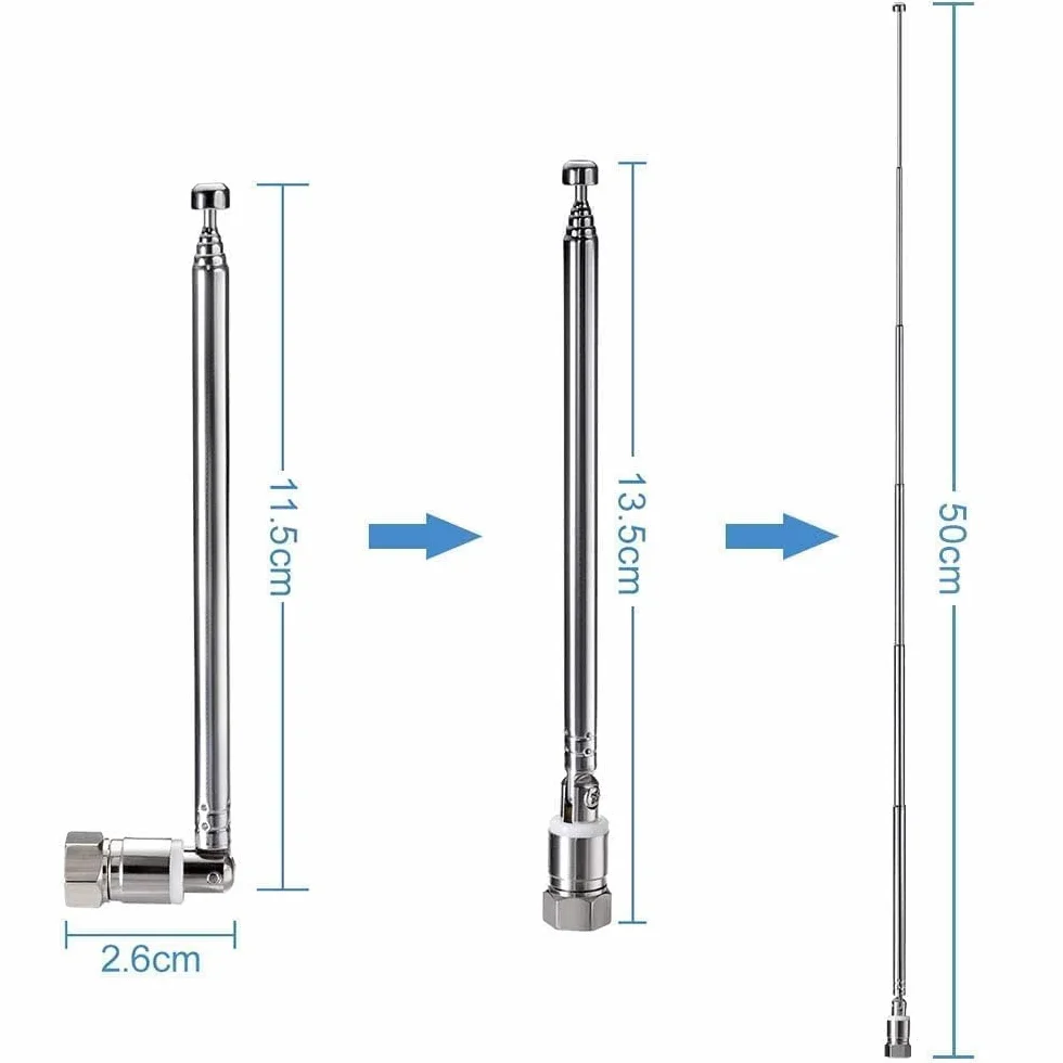 Bingfu antena radiowa FM kryty teleskopowa antena łańcuchowa HiFi przenośne radio 75 omów dla Philips Tivoli Sony Yamaha Onkyo Denon Pioneer System muzyczny Bose Wave Tuner odbiornik stereo Bluetooth