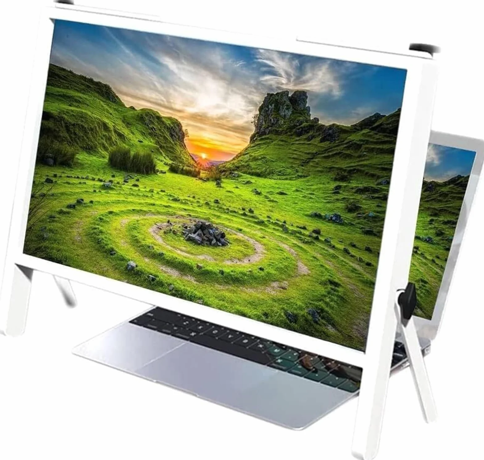 Okulary powiększające 3D lupa do ekranu laptopa, Copmputer lupa do ekranu telefonu wzmacniacz do gier wideo filmy powiększalnik