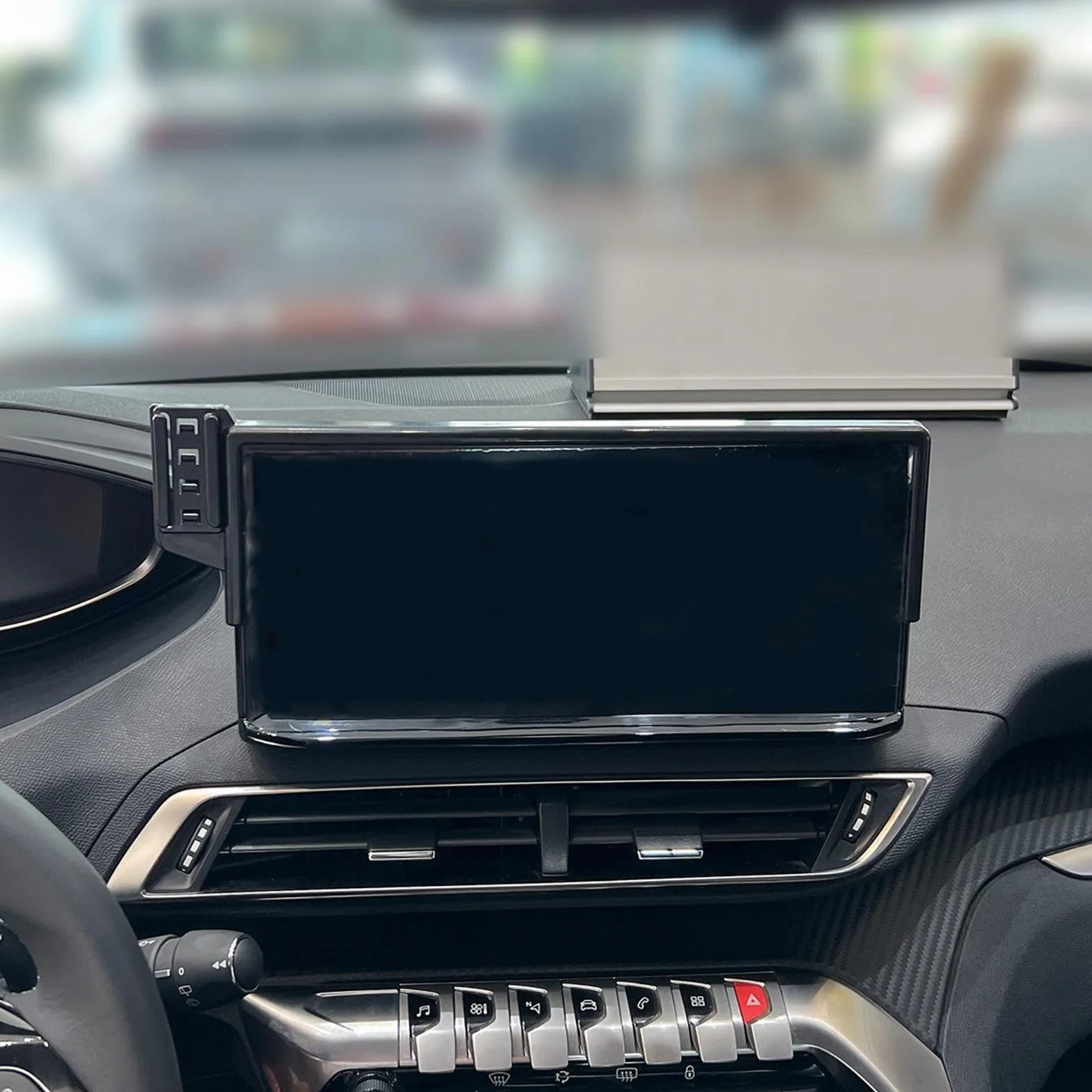 Uchwyt Samochodowy na Telefon dla Peugeot 3008 2021-2023, uchwyt samochodowy na telefon komórkowy, stojak na nawigację GPS (ładowanie)