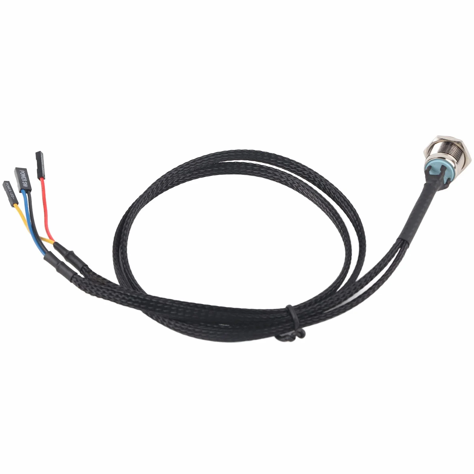 Metalowy Kabel Przełącznika Zasilania do Komputera Stacjonarnego, Czerwony, Długa żywotność
