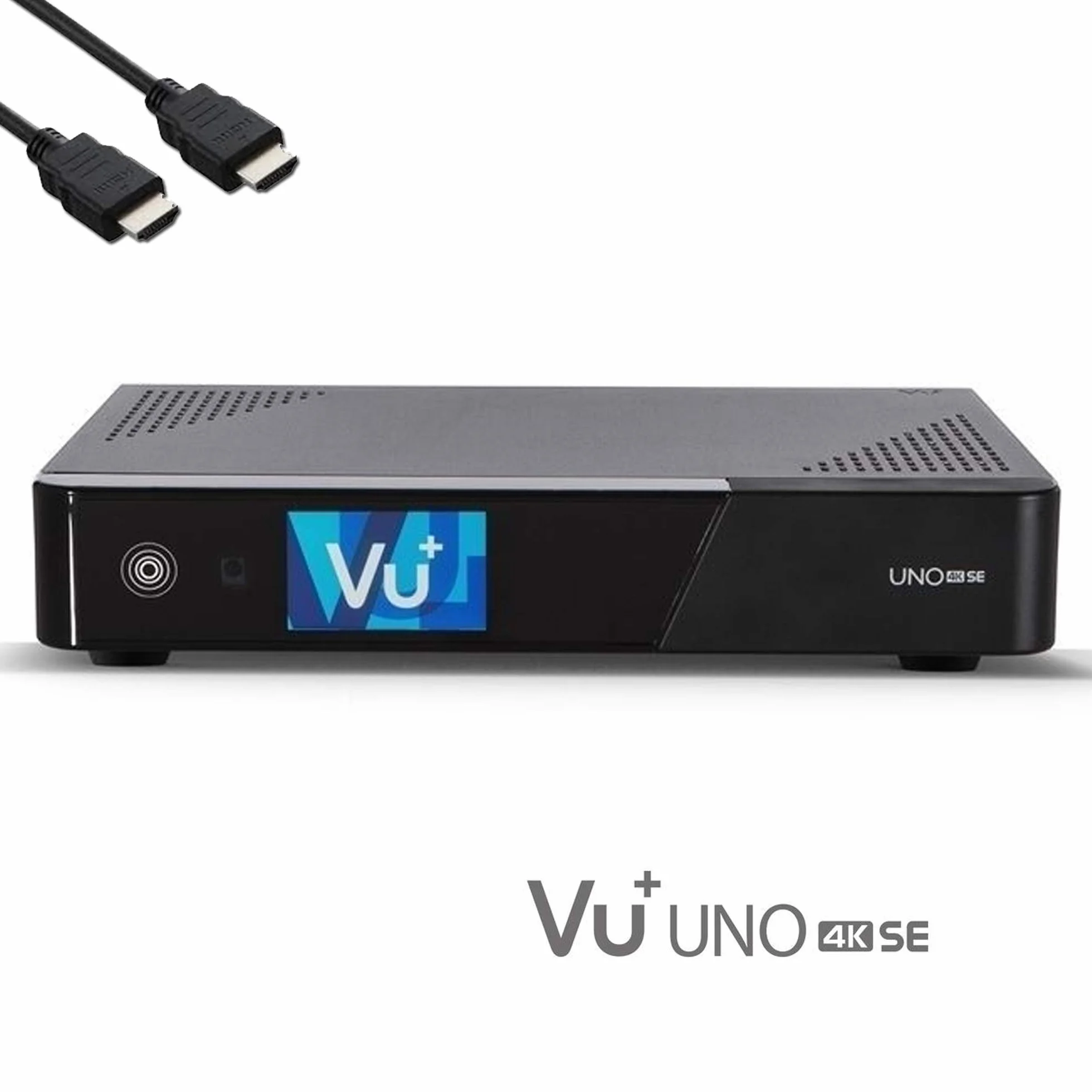 VU+ UNO 4K SE UHD HDR DVB-S2 FBC Twin Tuner Tuner E2 Linux, Youtube, odbiornik dysku twardego, czytnik kart, odtwarzacz multimedialny, USB 3.0, EasyMouse kabel HDMI