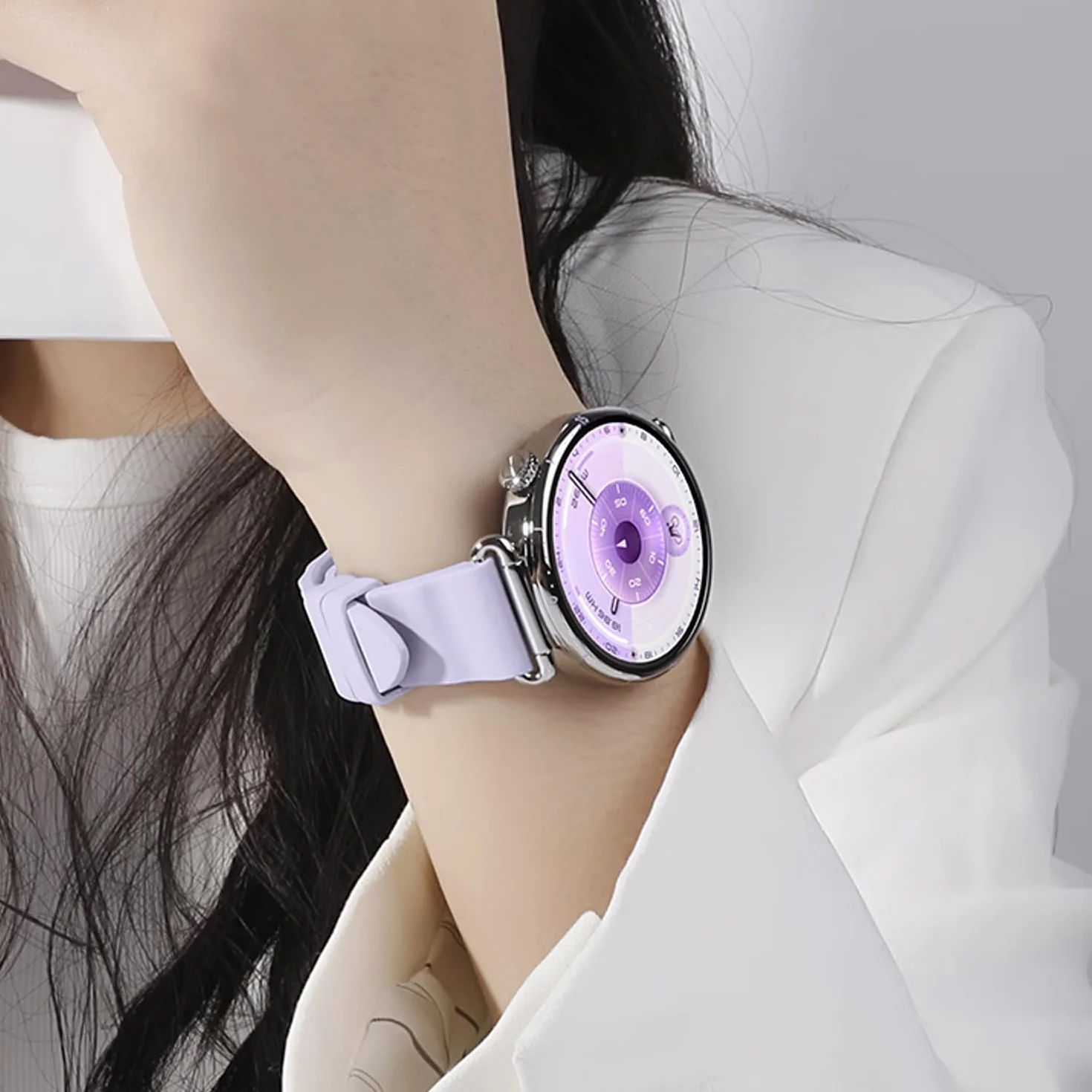 18mm silikonowy szerokości Pasek zegarka Huawei Watch GT6/GT5/GT4 41mm/GT5 Pro 42mm,unisexowy miękki sportowy pasek wymienny z silikonu.