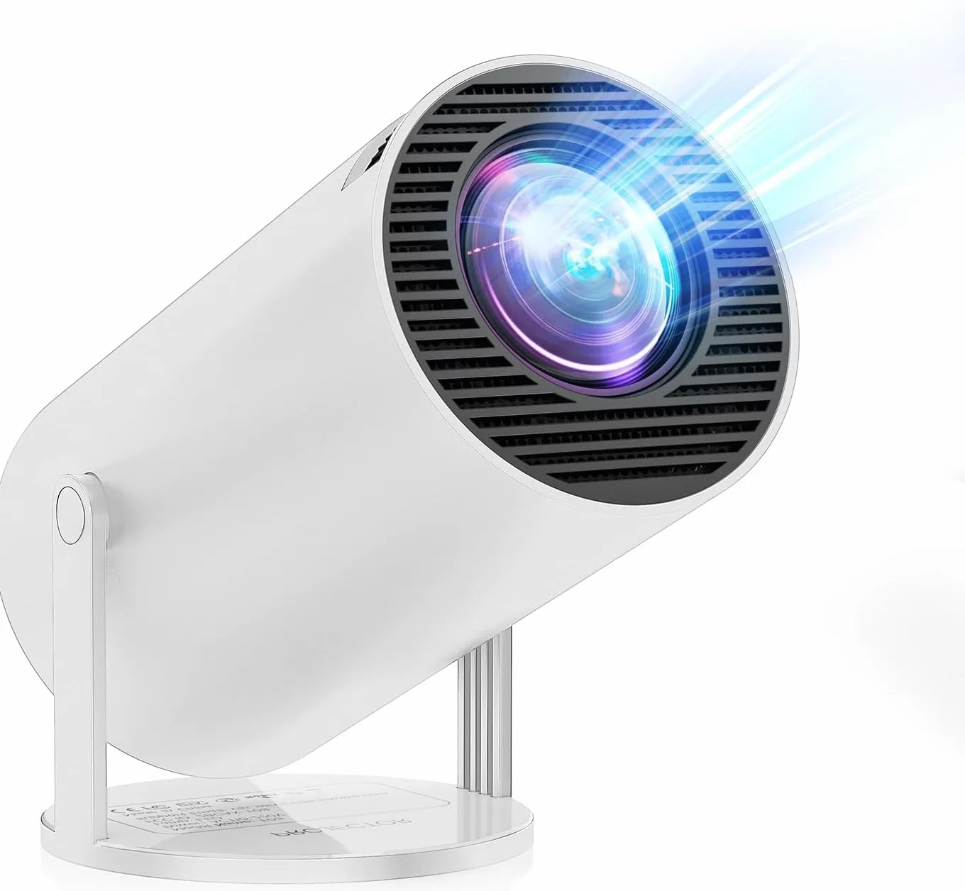 Wbudowane aplikacje i Android 11.0] Mini projektor przenośny projektor 20000 luksów 4K Obsługiwany obrót o 180° i automatyczny keystone, kompatybilny z TV Stick/Windows/iOS/Android/HDMI/USB (1080P-3)