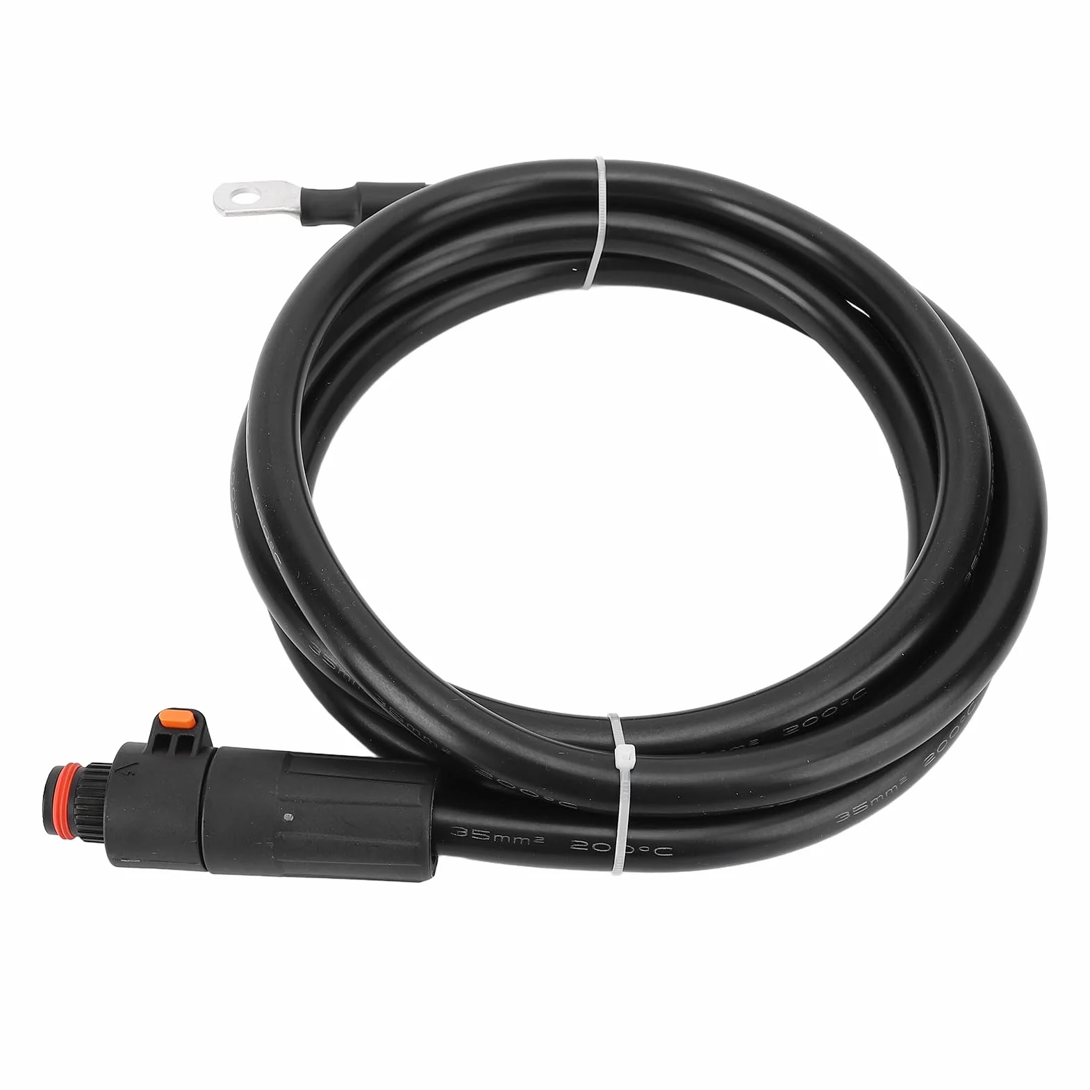LiebeWH Kabel Inwertera Akumulatora Miedziany Silikonowy Przewód Zasilający z czarną prostą wtyczką SC35 8-zaciskowy Elastyczny Kabel Przesyłowy do Motoryzacji Solar Marine Boat RV Car Motorcycle
