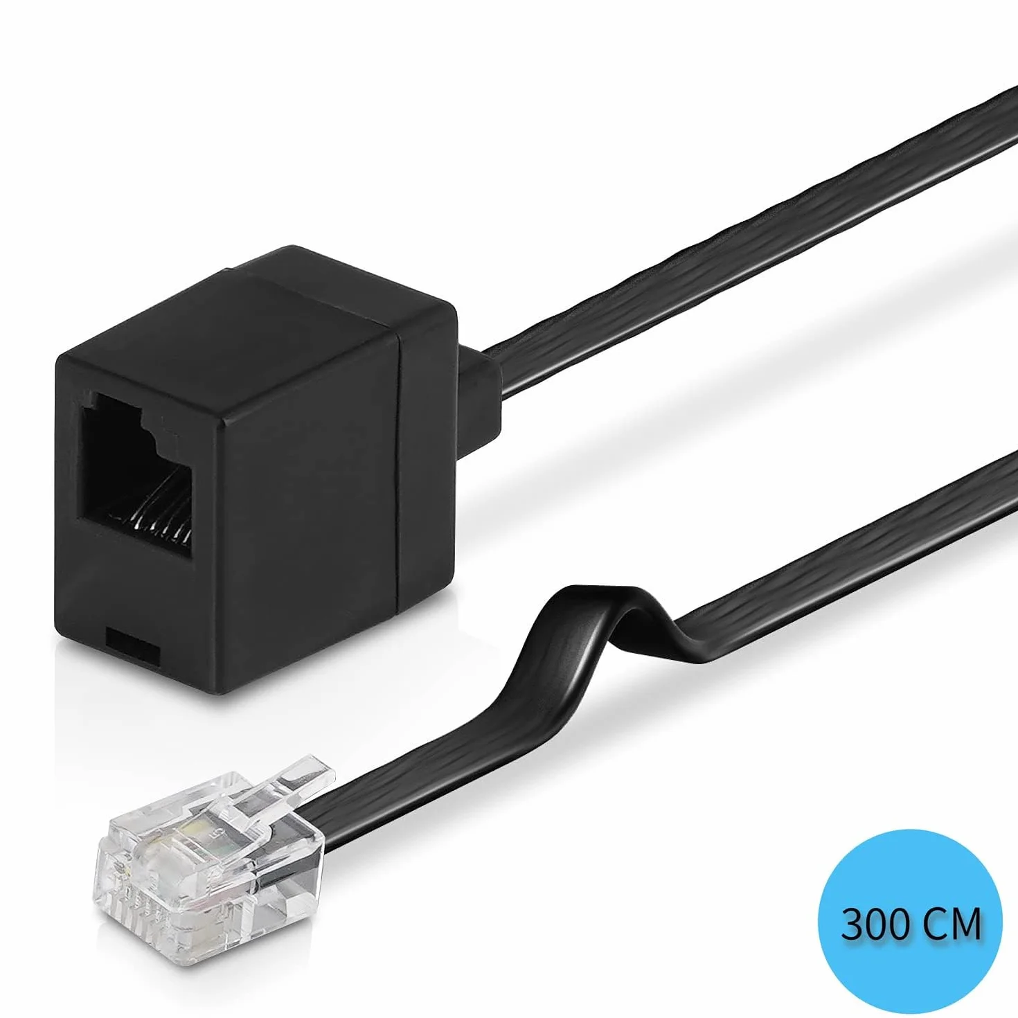 Wicked Chili Przedłużacz 300cm RJ12 DEC 6P6C do Thrustmaster kierownica-pedały Plug & Play