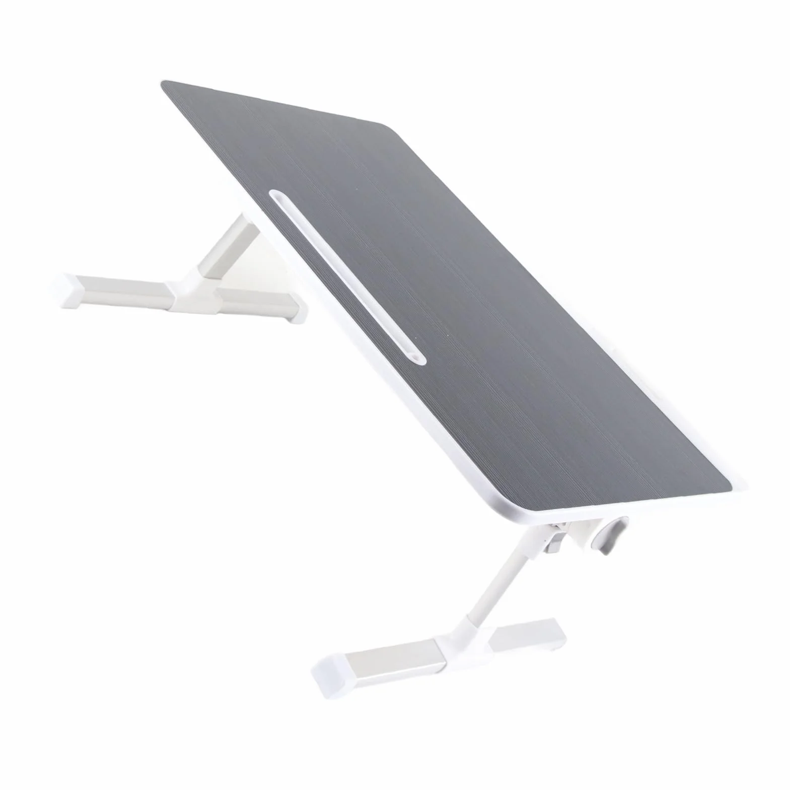 Regulowany, Składany Stolik Nocny na Laptopa ze Stopu Aluminium z Obrotowym Pulpitem, Przenośna Podstawka na Laptopa do Pisania, Pracy, Czytania w Pokoju Wieloosobowym, 23,6 X 15,7 Cala