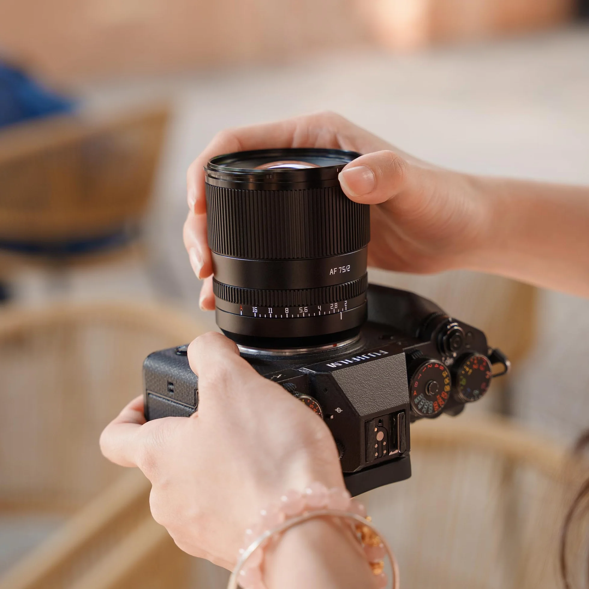 TTARTISAN AF 75mm F2 Obiektyw do mocowania Fuji X pełna ramka autofokusa obiektyw portretowy