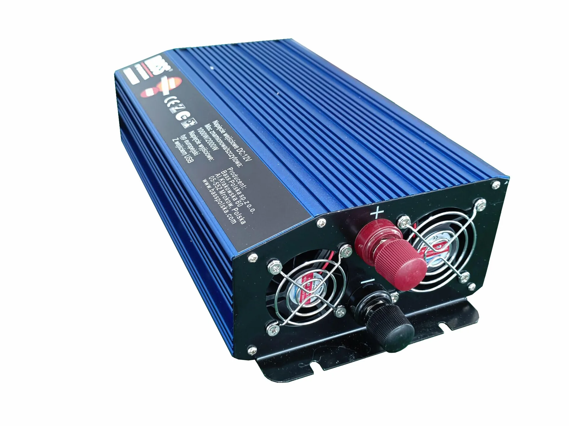 Przetwornica napięcia 12V->230V 1000/2000W pełny sinus