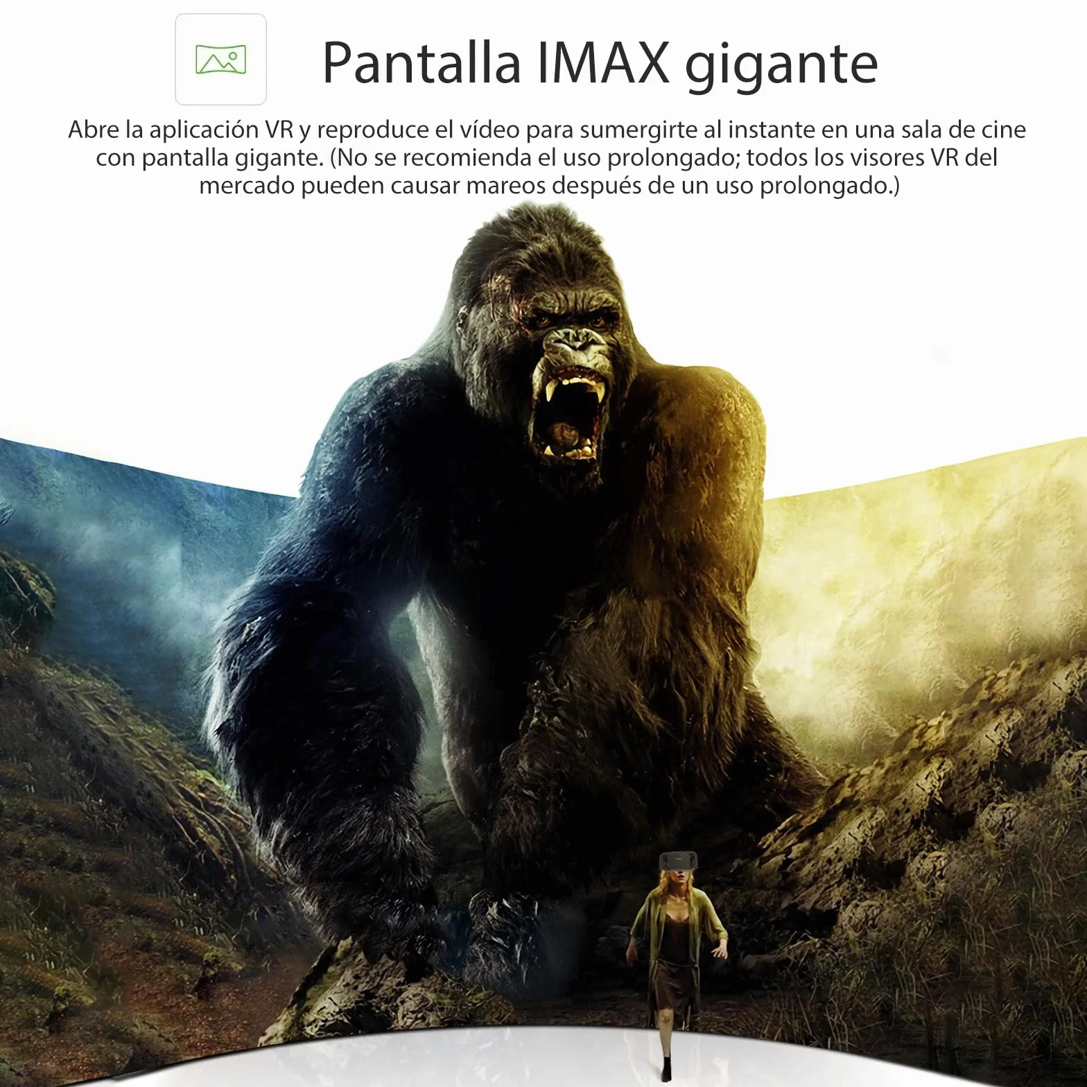 Okulary wirtualnej rzeczywistości VR,Ciesz się grami i filmami (z kontrolerem Bluetooth), Kompatybilny 5 cali - 7 cali Smartphone Szeroka kompatybilność z Android/Phone - 03