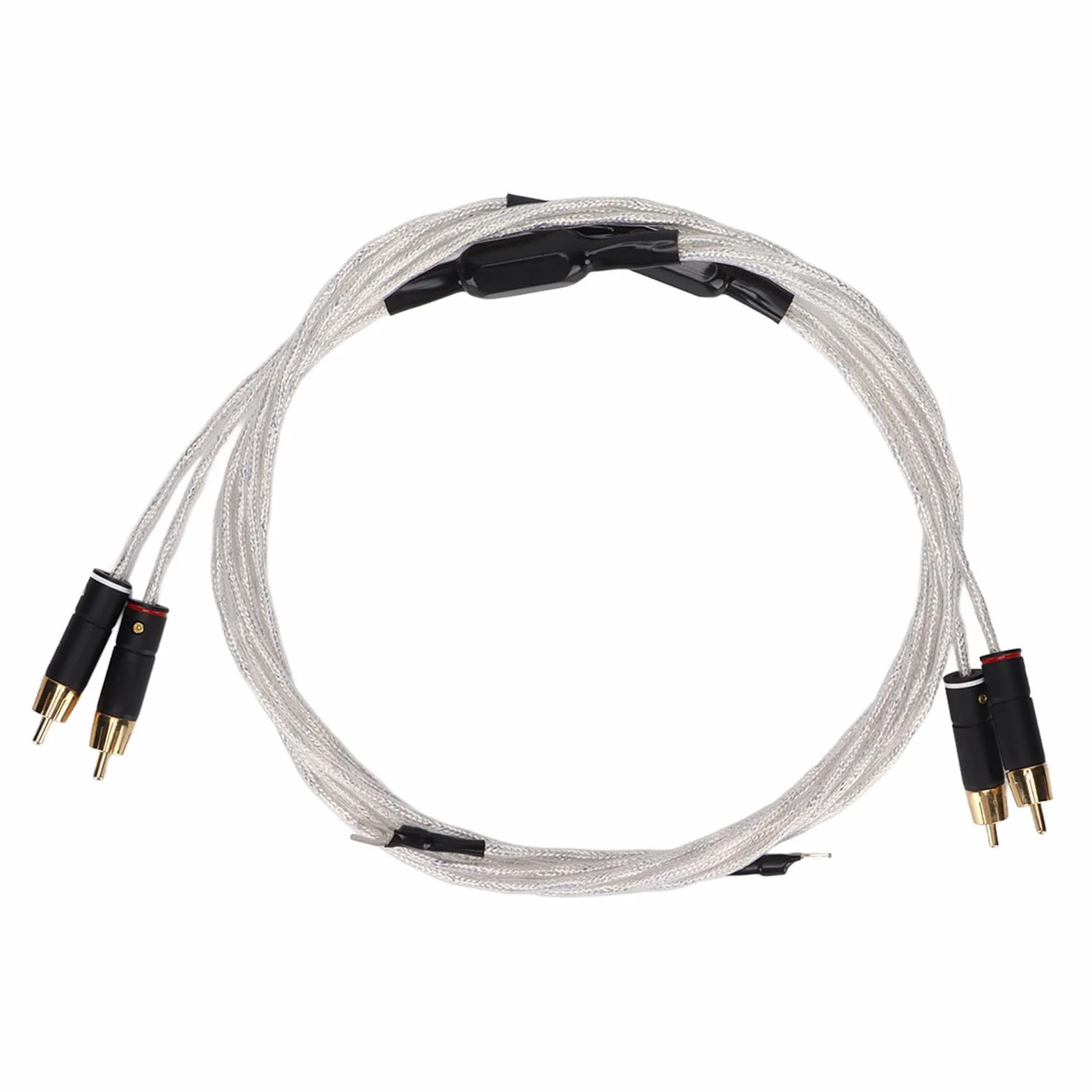 Kabel Xangsane XS-0608 dla Audiofilów, Srebrzenie z Czystej Miedzi, Poprawa Jakości Dźwięku, Męski na Męski do Płyt Winylowych (1M)