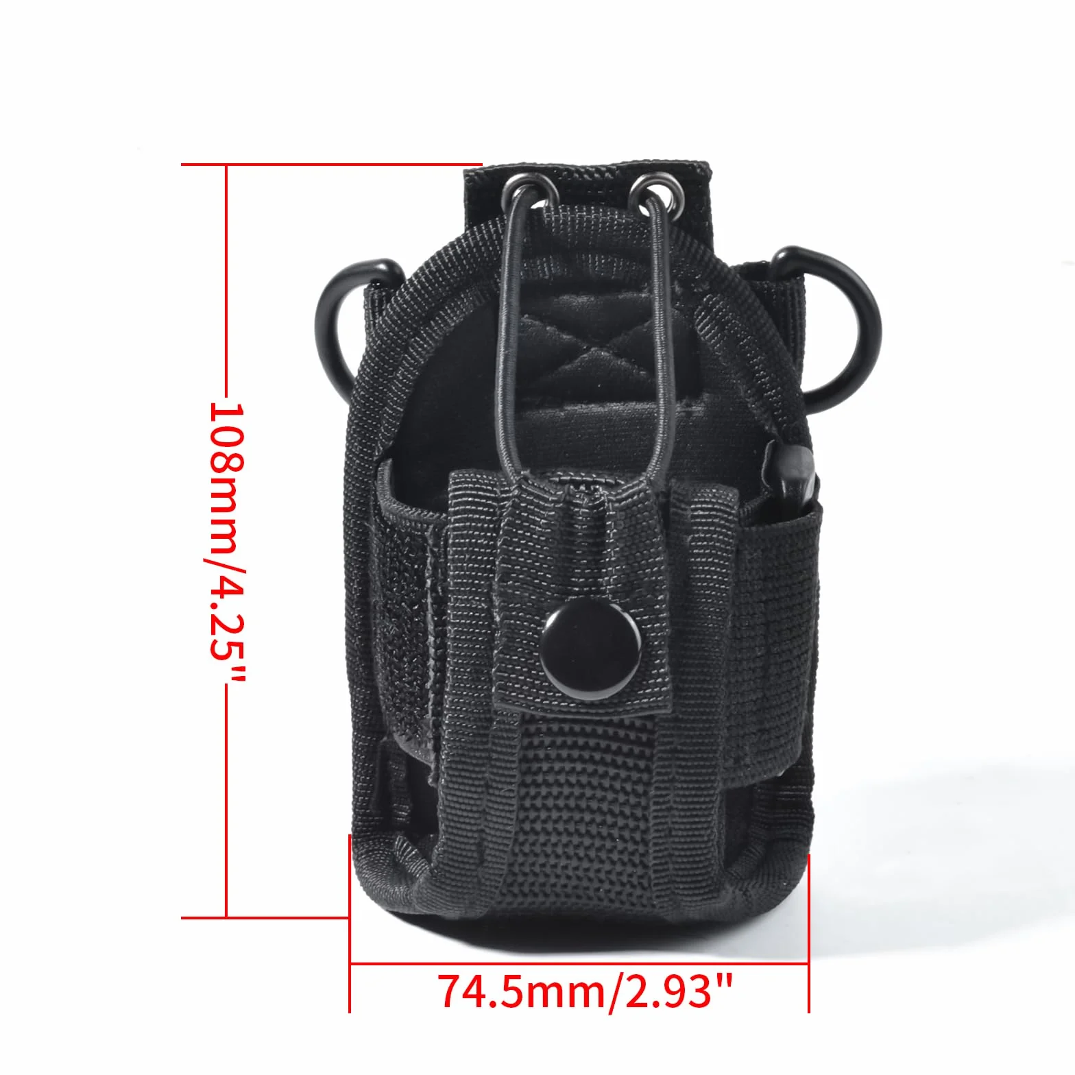 UAYESOK Mała torba na urządzenia radiowe, kabura walkie talkie torba do przenoszenia, torba policyjna na pasek z klipsami do Baofeng UV-5R UV82 888S Motorola TLKR Talkabout Midland Kenwood