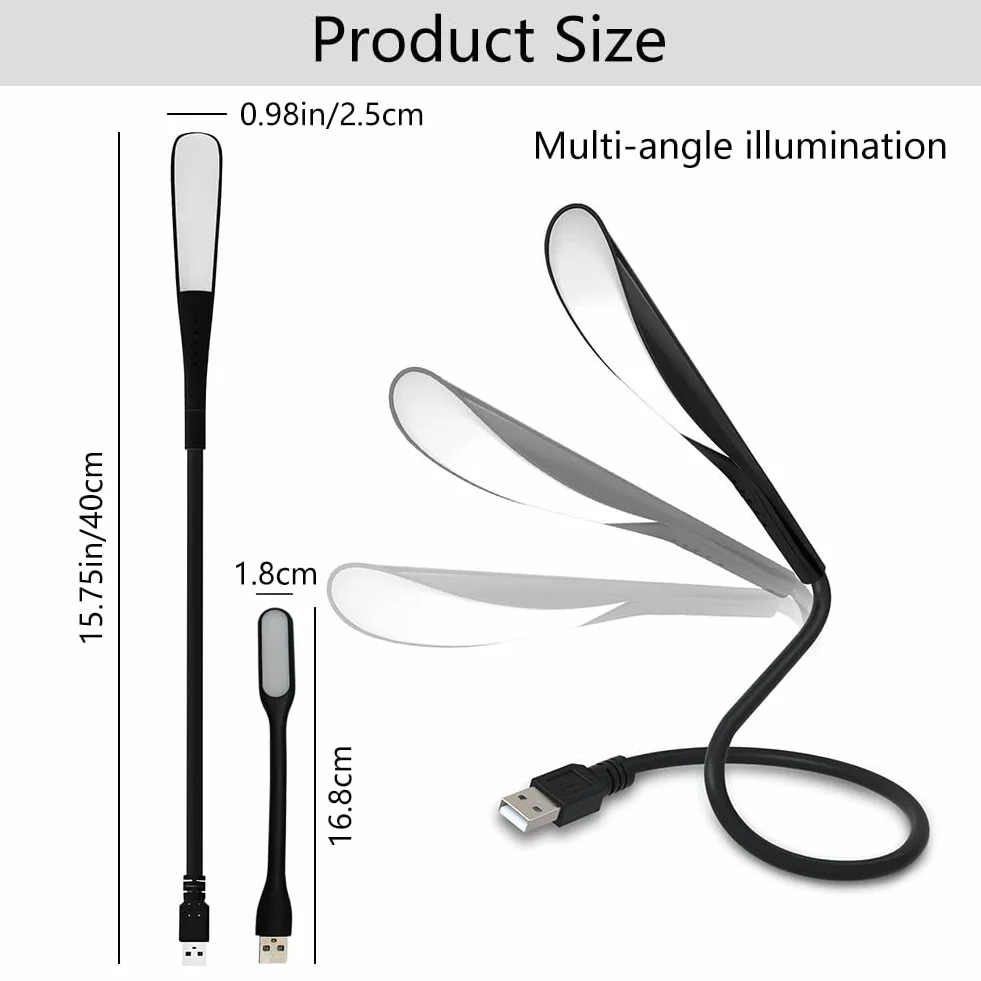 Przenośna lampka USB LED, mini przenośna lampa LED USB, przenośna lampa LED, lampka USB do czytania, lampa LED USB do komputera, lampa LED USB do laptopa PC, przenośna lampa LED USB