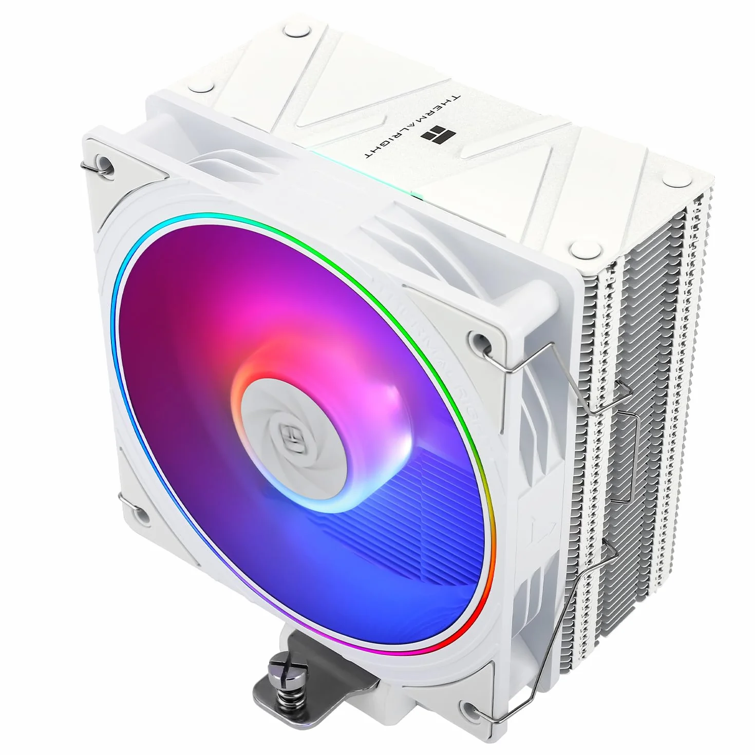 TR Assassin Spirit 120 EVO WHITE ARGB Chłodzenie procesora, 4 rury cieplne, TL-S12W-S PWM Cichy wentylator CPU ARGB Chłodzenie powietrza, obsługa AMD AM4/AM5&Intel 1700/1150/1151/1200