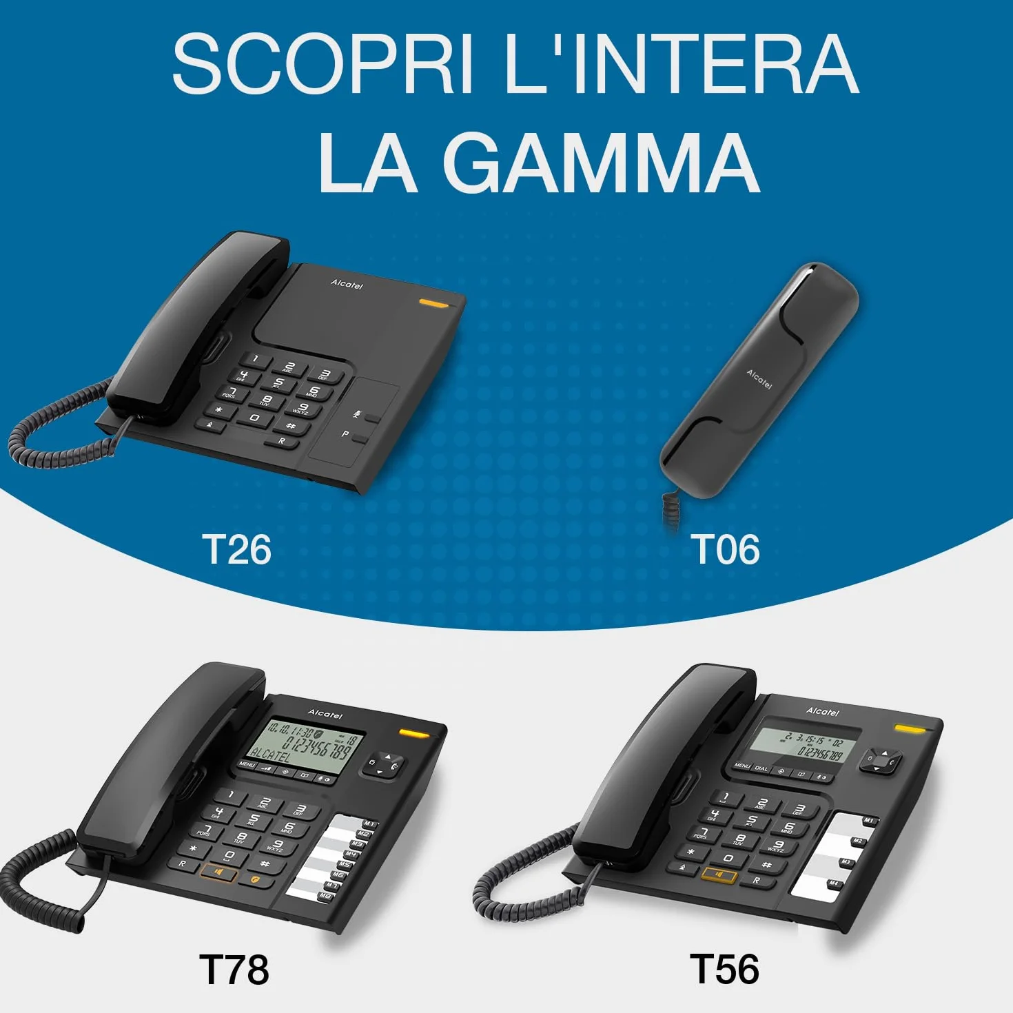 Telefono tipo gondola Alcatel T06 Negro