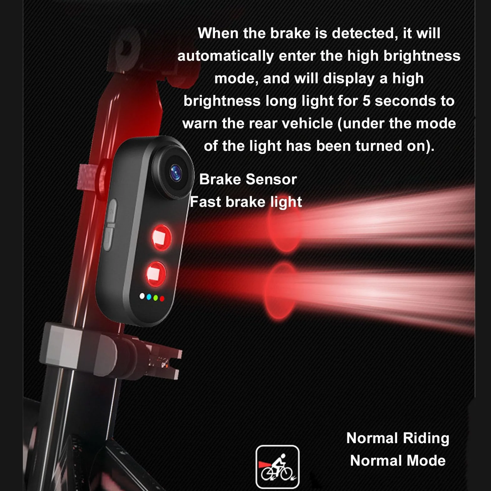 Bewinner Kamera Rowerowa z światłem Ogonowym, App Control 1080p HD Sports Action Camera, Kamery z Tylnym Widokiem na Rowerze Zewnętrzne z Mocowaniem, IPX6, 140 ° Kąt, 5000 MAh