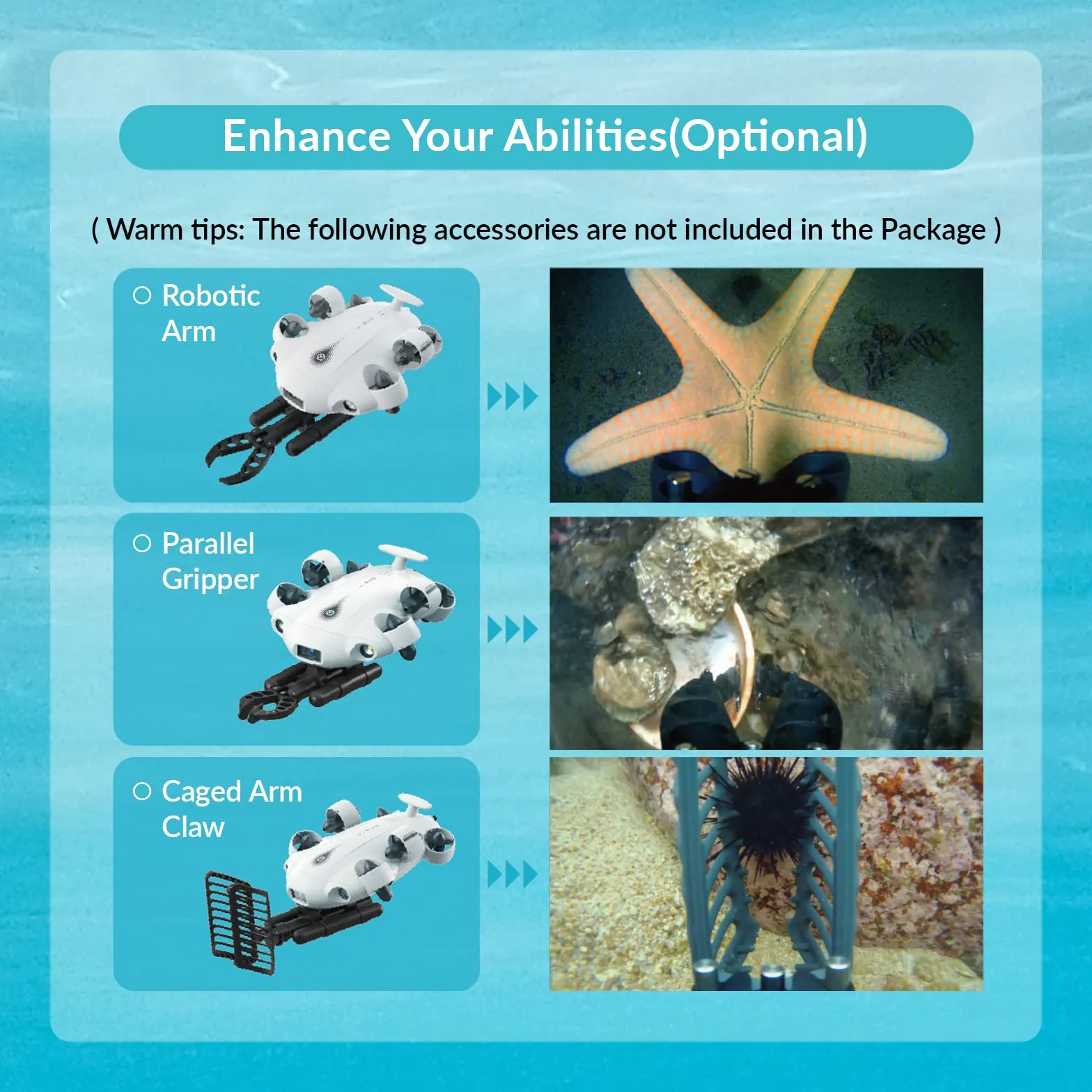 FIFISH V-EVO Podwodny dron 4K z ramieniem robota blokada wzroku AI 360° ruch wielokierunkowy 100 m nurkowanie podwodne ROV