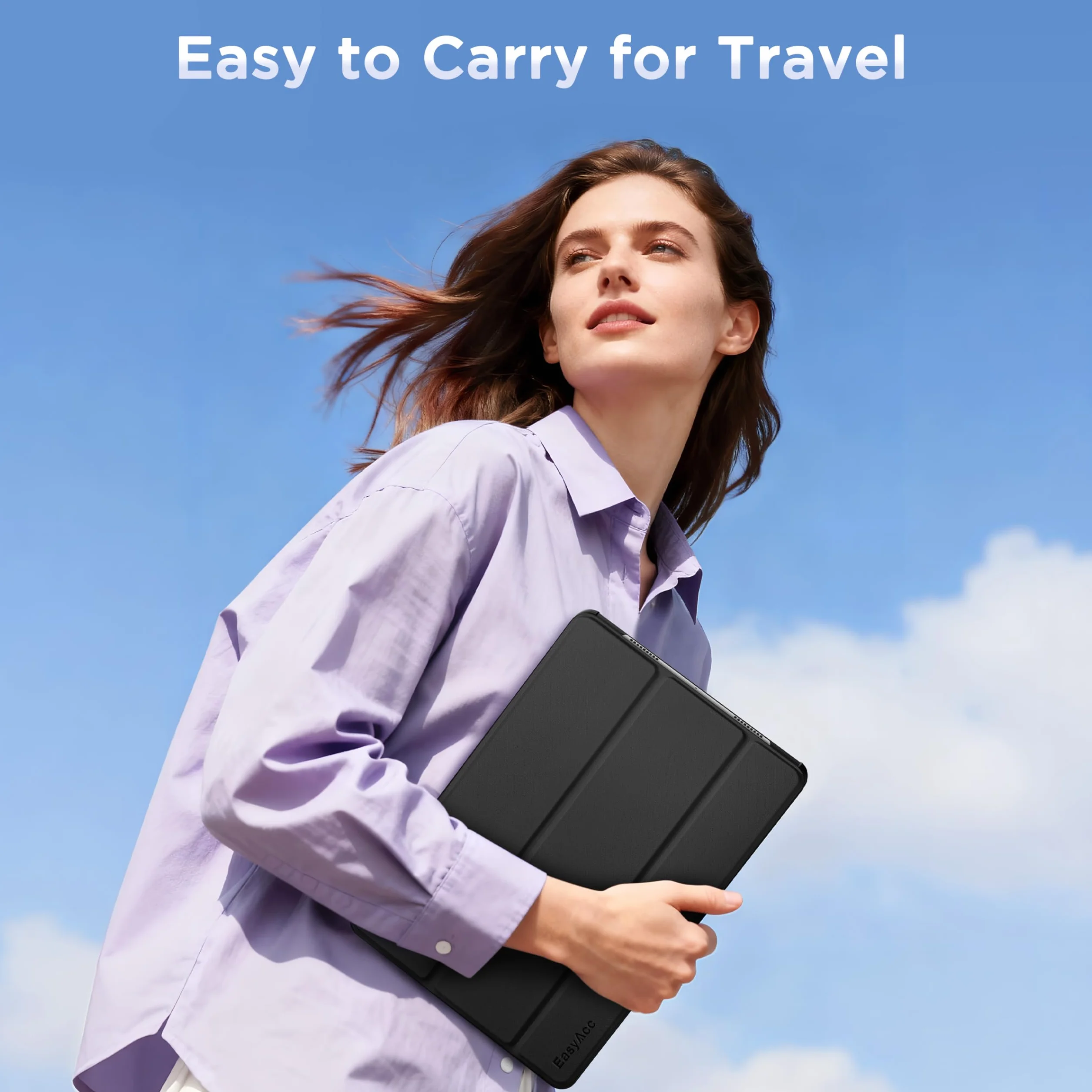 Etui do tabletu Samsung Galaxy Tab A11+ Plus A9+ 11 cali 2025, ultracienka obudowa z poliuretanowym tworzywem sztucznym, stojak, automatyczne uśpienie/budzenie, czarna