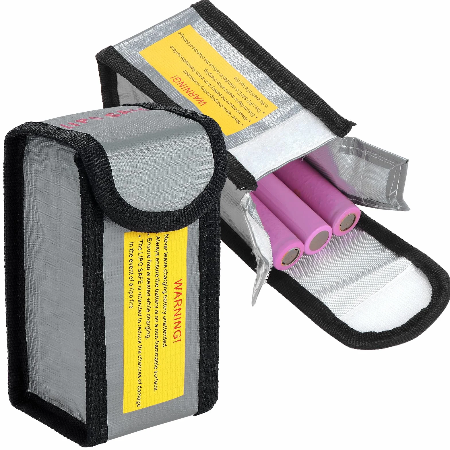 TsunNee 2 szt. Bezpieczna torba na baterie Lipo LiPo Guard Bag, ognioodporna torba ochronna bezpieczeństwa, przeciwwybuchowa obudowa ochronna bezpieczeństwa, modułowa torba ochronna do ładowania