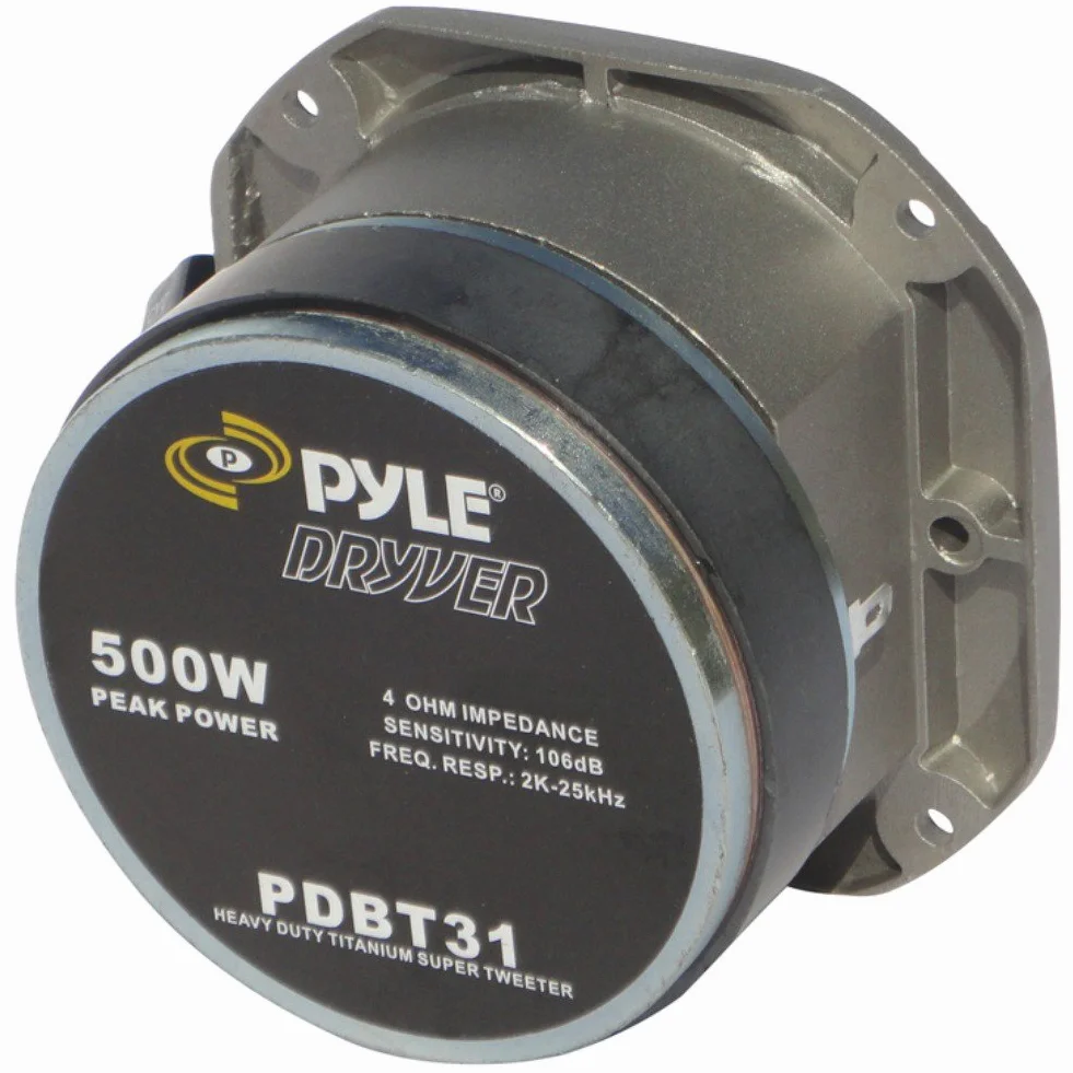 DRIVER TWEETER PYLE PDBT31 PDBT 31 o mocy 250 W RMS i 500 W maks. mocy X używany w samochodzie z imadancją 4 omy lub do domu DJ dyskoteki