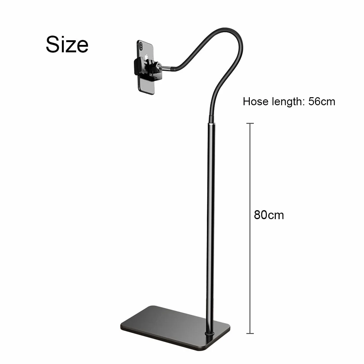 Uchwyt z regulacją wysokości 136 cm na telefon 4, 5–11 cali, tablet(White)