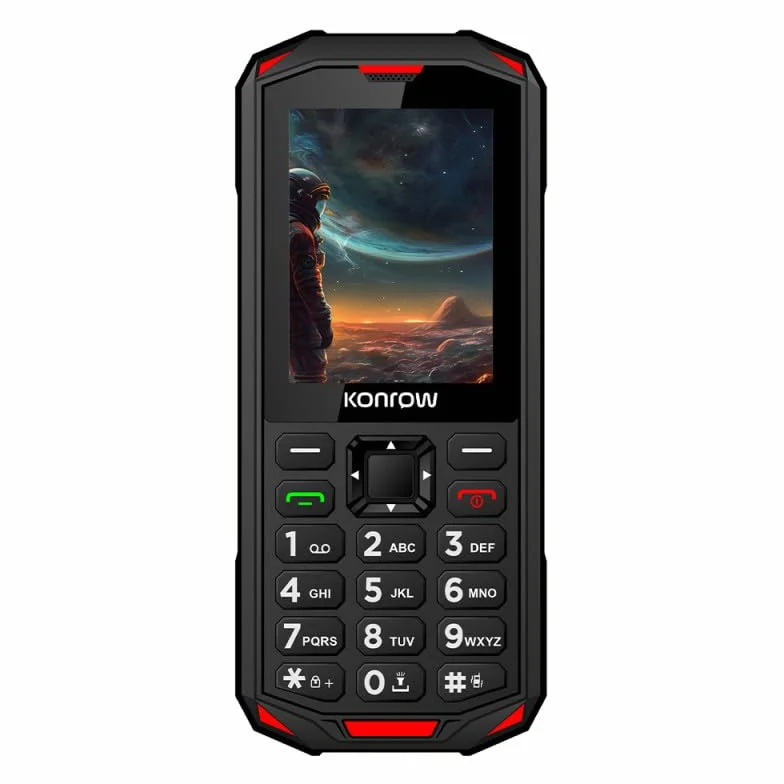 Konrow Stone Next (telefon odporny na wstrząsy IP68-2,4'', hotspot WiFi, 4G, Double Sim), czarny