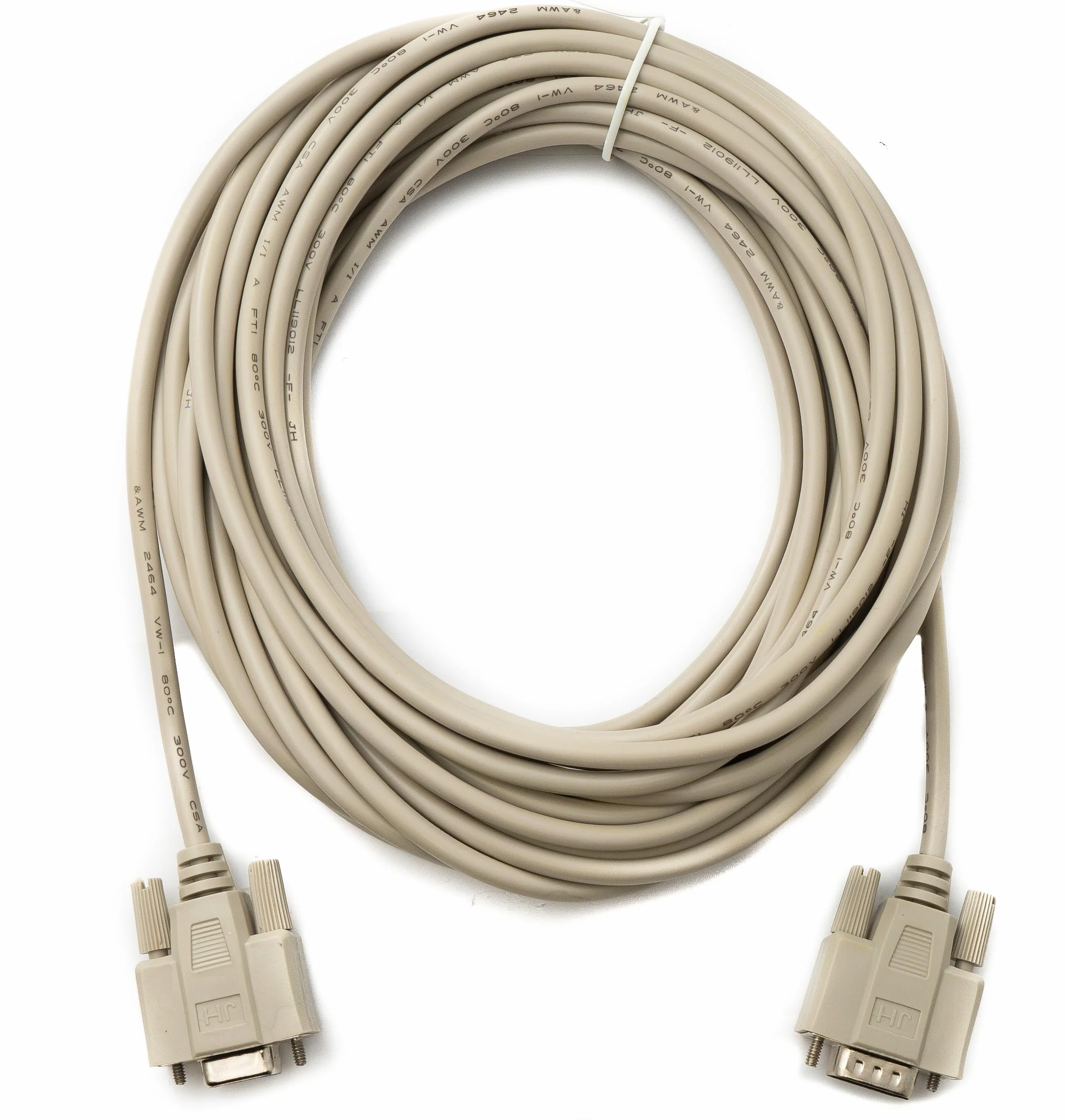 System-S D Sub kabel modem zerowy 10 m 9 pin wtyczka do gniazda RS232 DB9 adapter w kolorze szarym