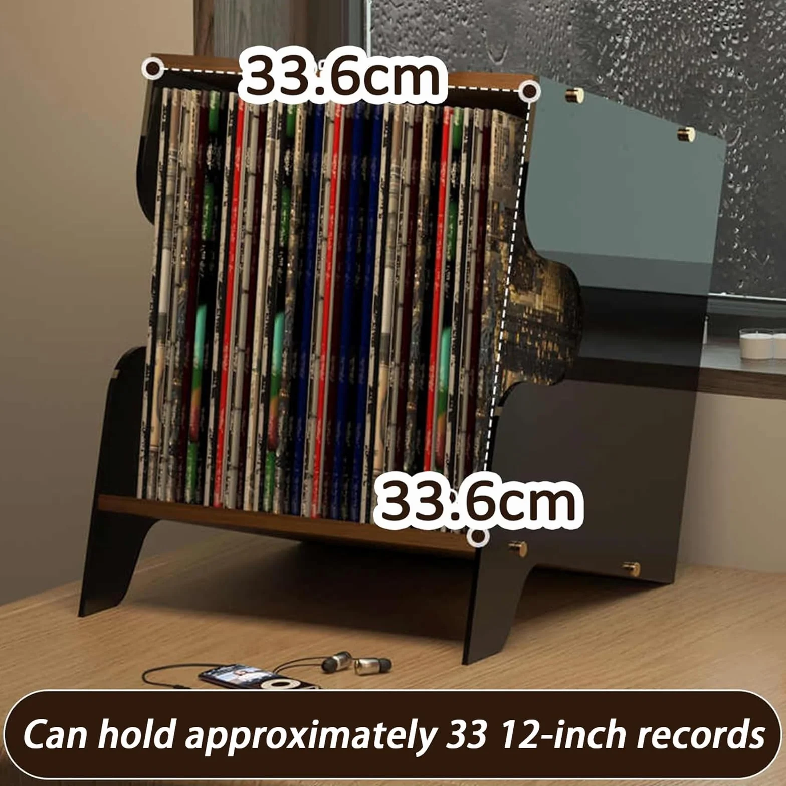 Stojak do przechowywania płyt CD DVD – stojak na biurko na maks. 33 płyty CD, pojemność 10 kg, kompaktowy rozmiar, łatwy montaż, idealny do organizacji domu i biura