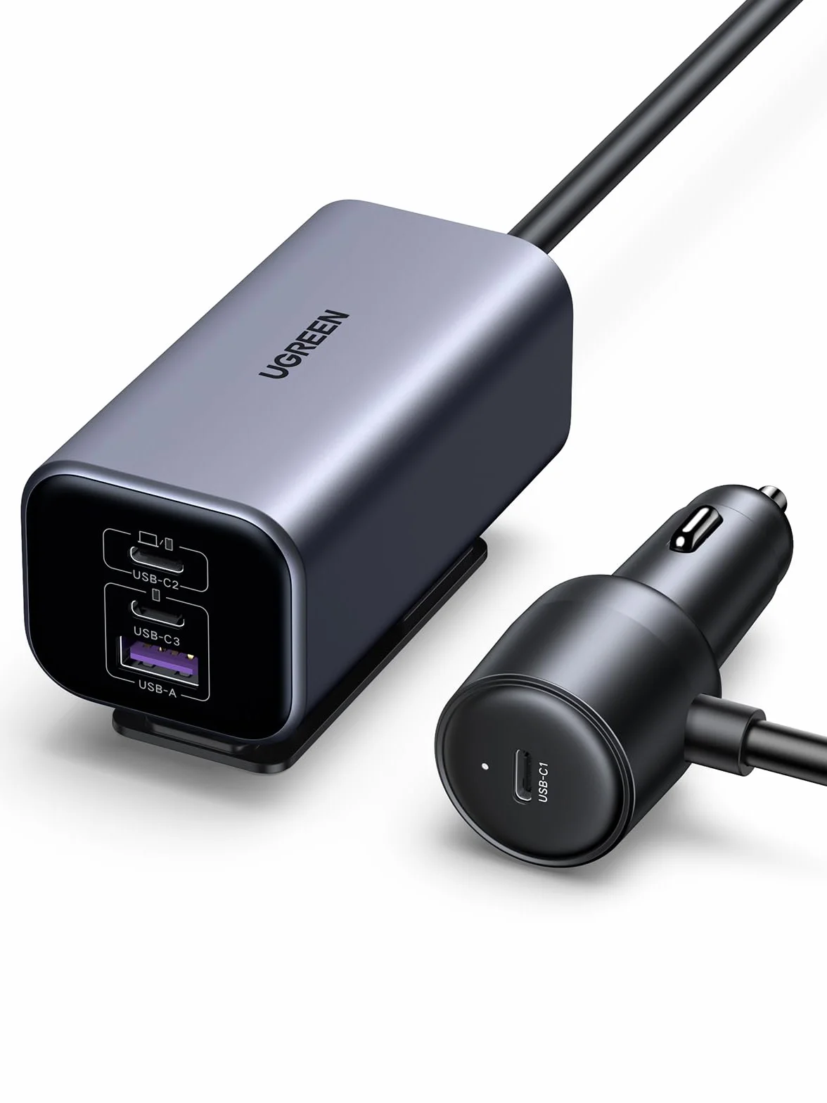 Wyjście USB-C 100W, adapter do gniazda zapalniczki samochodowej, ładowarka samochodowa do iPhone'a, Macbooka, iPada, GPS-a