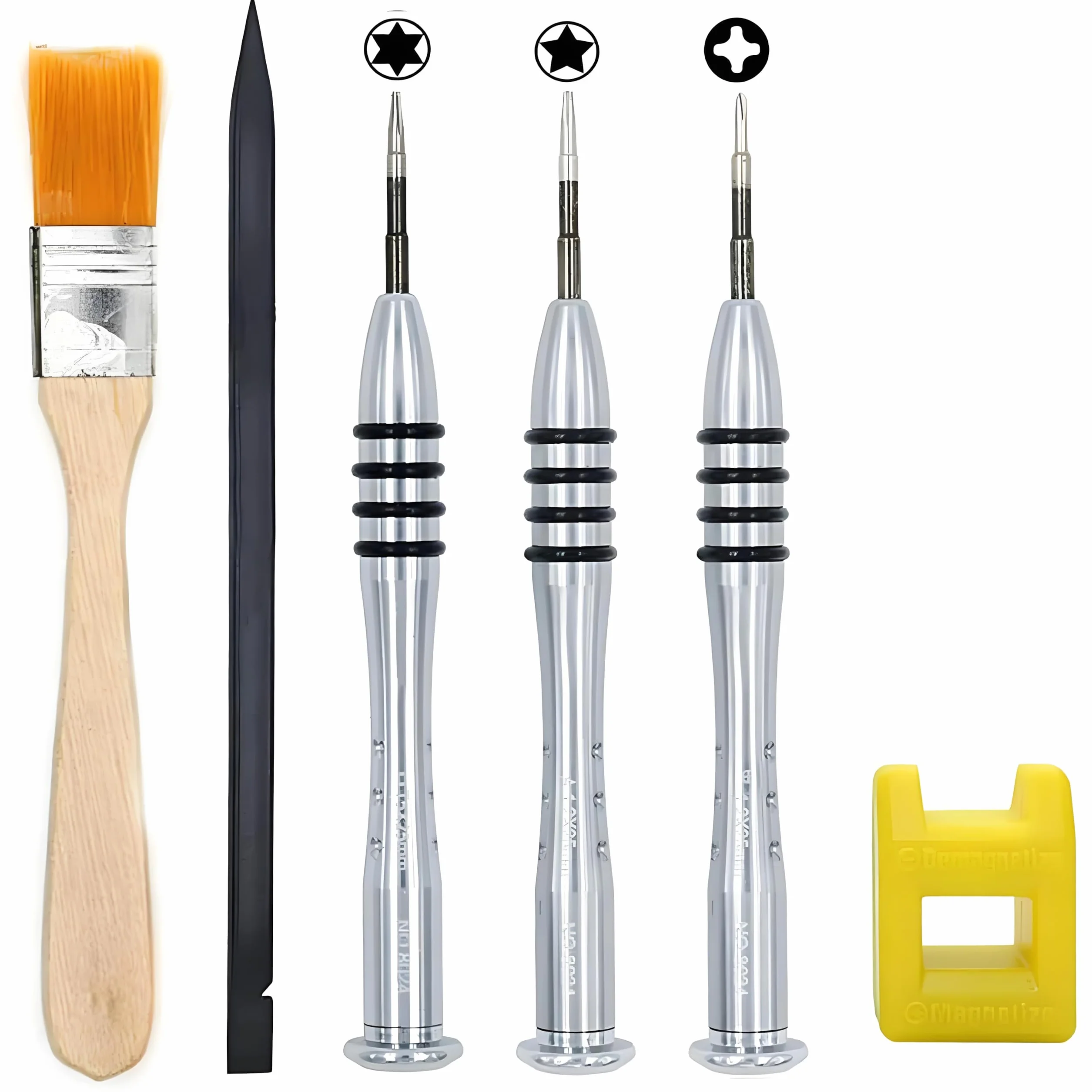 6-częściowy zestaw śrubokrętów do MacBooka, 1,2 mm 5-punktowy P5 Pentalobe + 6-punktowy T5 Torx + 1,5 mm PH000 krzyżowy śrubokręt do naprawy MacBooka Air 13” 15” i Pro z wyświetlaczem Retina