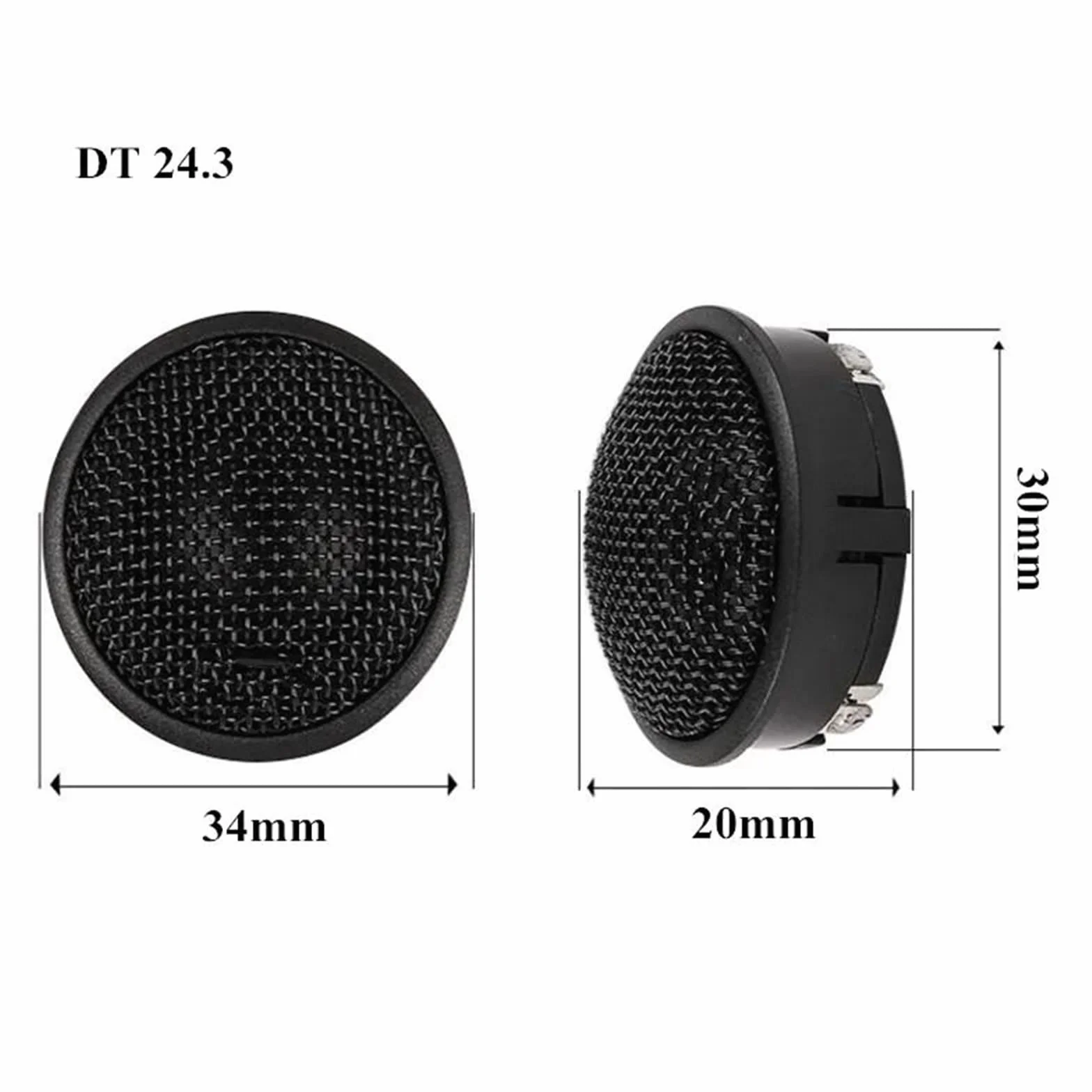 Car Audios 1 zestaw 34mm 80W pasuje do głośnika wysokotonowego z kopułką jedwabną Wysoka czułość Gładka mała głowica sopranów Głośnik Samochodowy
