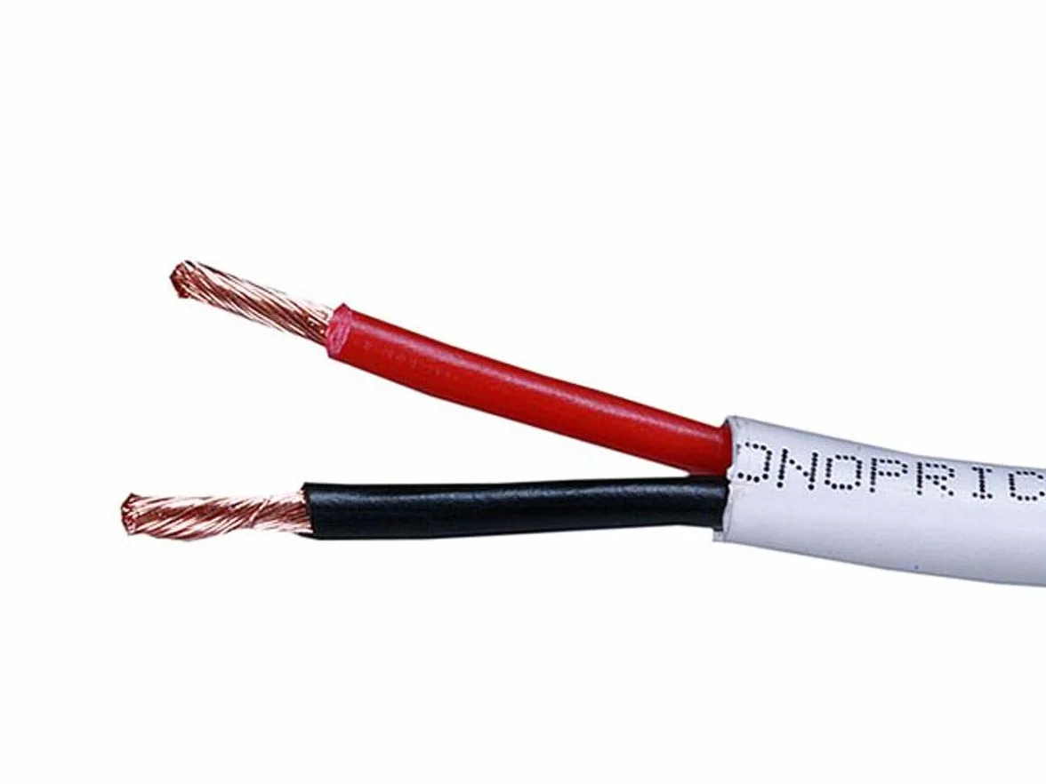 Monoprice 102822 15,2 m 16AWG CL2 znamionowy 2-przewodowy beztlenowy czysta czysta miedź kabel głośnikowy