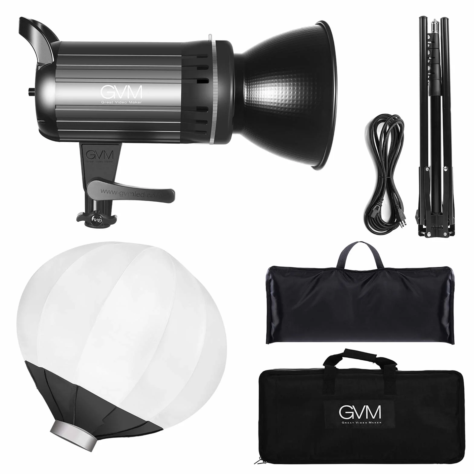 Dwukolorowa lampa wideo LED, GVM 100 W oświetlenie fotograficzne z uchwytem Bowens, system sterowania aplikacją, zestaw oświetlenia wideo do YouTube Outdoor Studio, możliwość przyciemniania 3200 K-5600 K, CRI 97+
