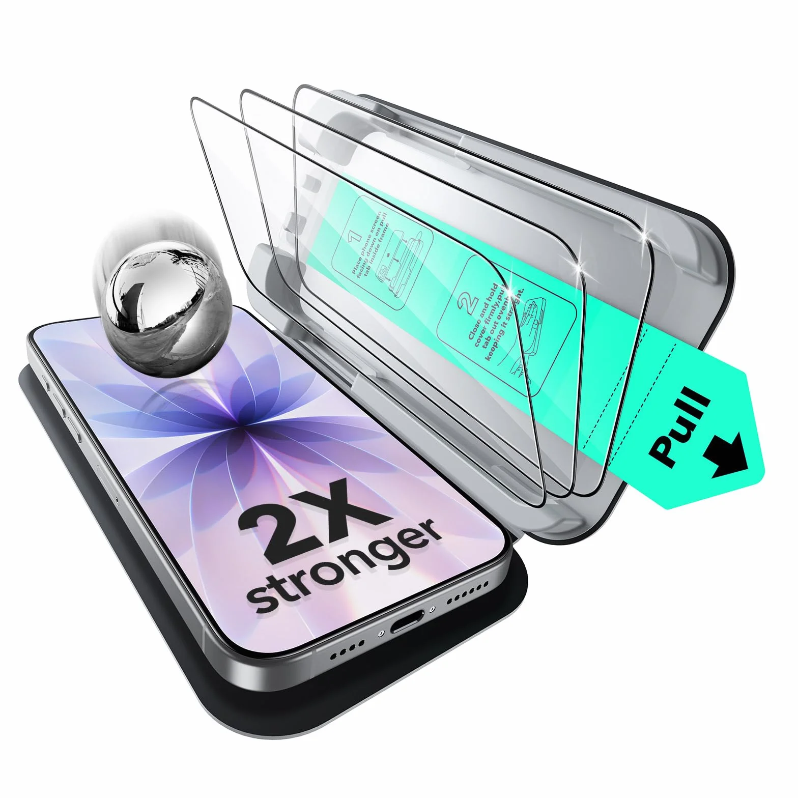 ESR szkło pancerne do iPhone 17 i iPhone 16 Pro 3 sztuki twardość 9H UltraFit