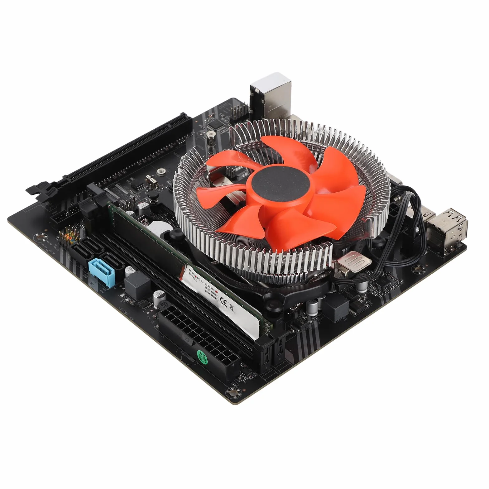 Generic Płyta Główna do Komputera Stacjonarnego Płyta Główna B75 z pamięcią DDR3 4G Dual-USB 3.0 Zestaw do Szybkiej Aktualizacji Części Komputerowych