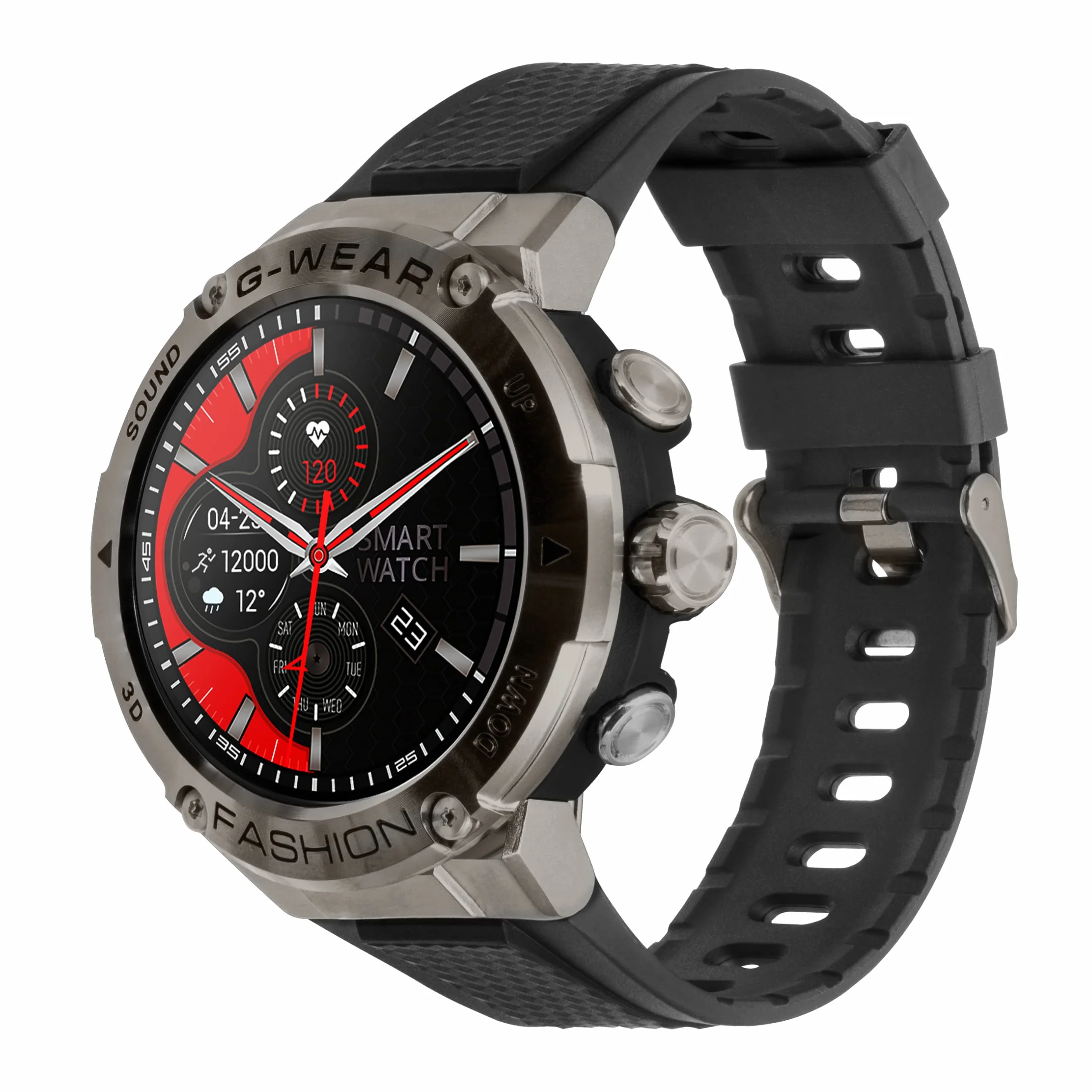 Watchmark G-Wear Smartwatch, Czarny, 36 mm