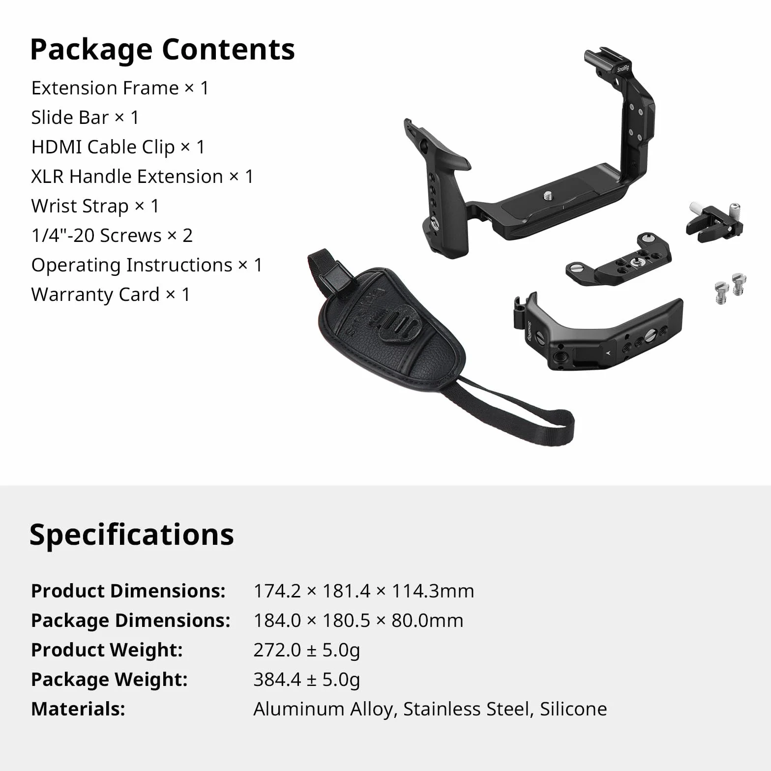 SMALLRIG Zestaw Cage do Canon C50 z przedłużeniem uchwytu XLR, klatką kamerową z mocowaniem na zimną stopkę, zaciskiem kablowym do HDMI, wbudowaną płytką szybkiego montażu do Arca - 5657