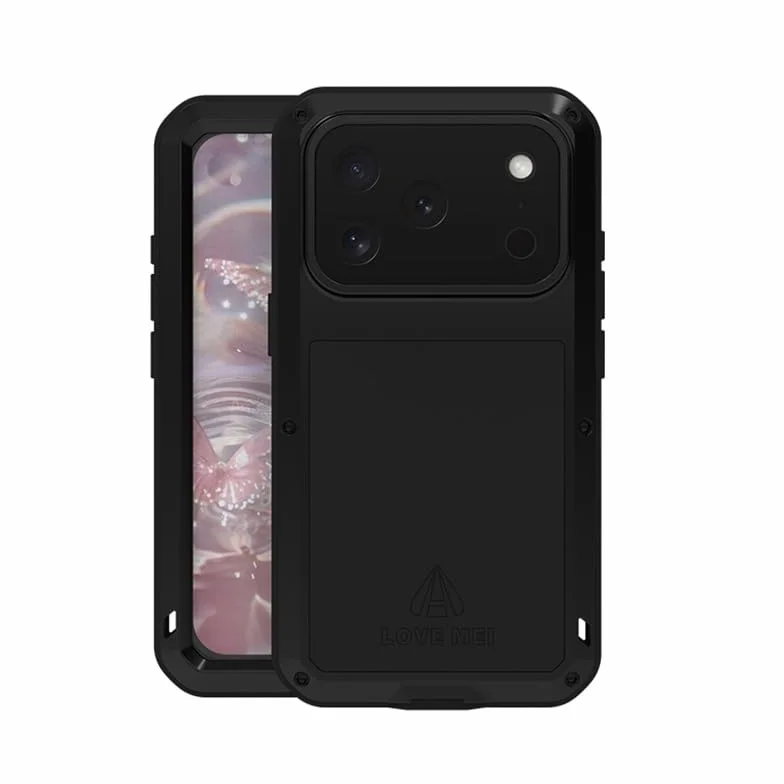 LOVE MEI Odporne na wstrząsy i wodoodporne etui dla iPhone 17 Pro Integral Aluminium 360 Francja Czerwone