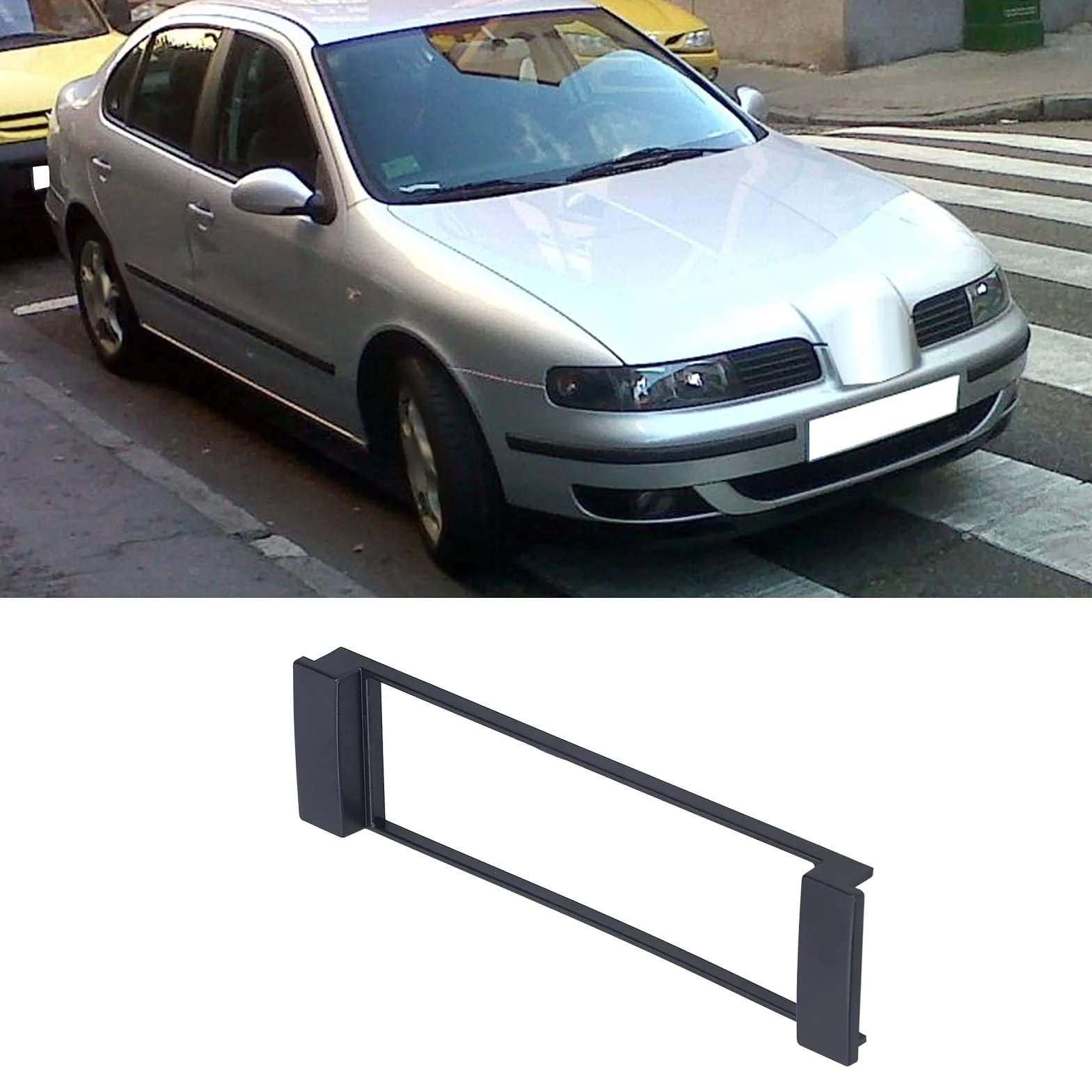 Samochodowa ramka wykończeniowa radia 1-Din Zestaw montażowy płyty samochodowej CD Audio Panel surround dla A3 (8L) 2001-2003