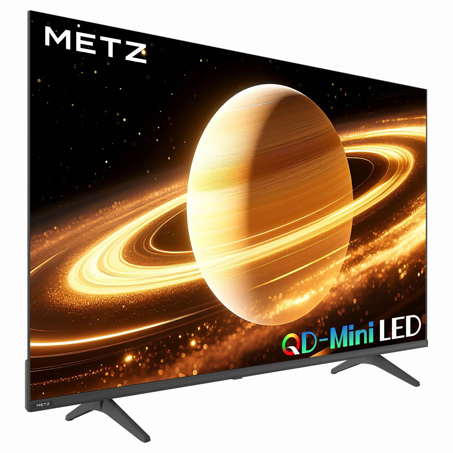 Metz Mini QLED TV 55 cali (139 cm) Smart 4K Telewizor Google TV lokalne ściemnianie Matowy ekran antyrefleksyjny Dolby Atmos MEMC HDR 10+ Bluetooth S AI Tuner procesora DVB-T/-T2/-C/-S/-S2 CI+