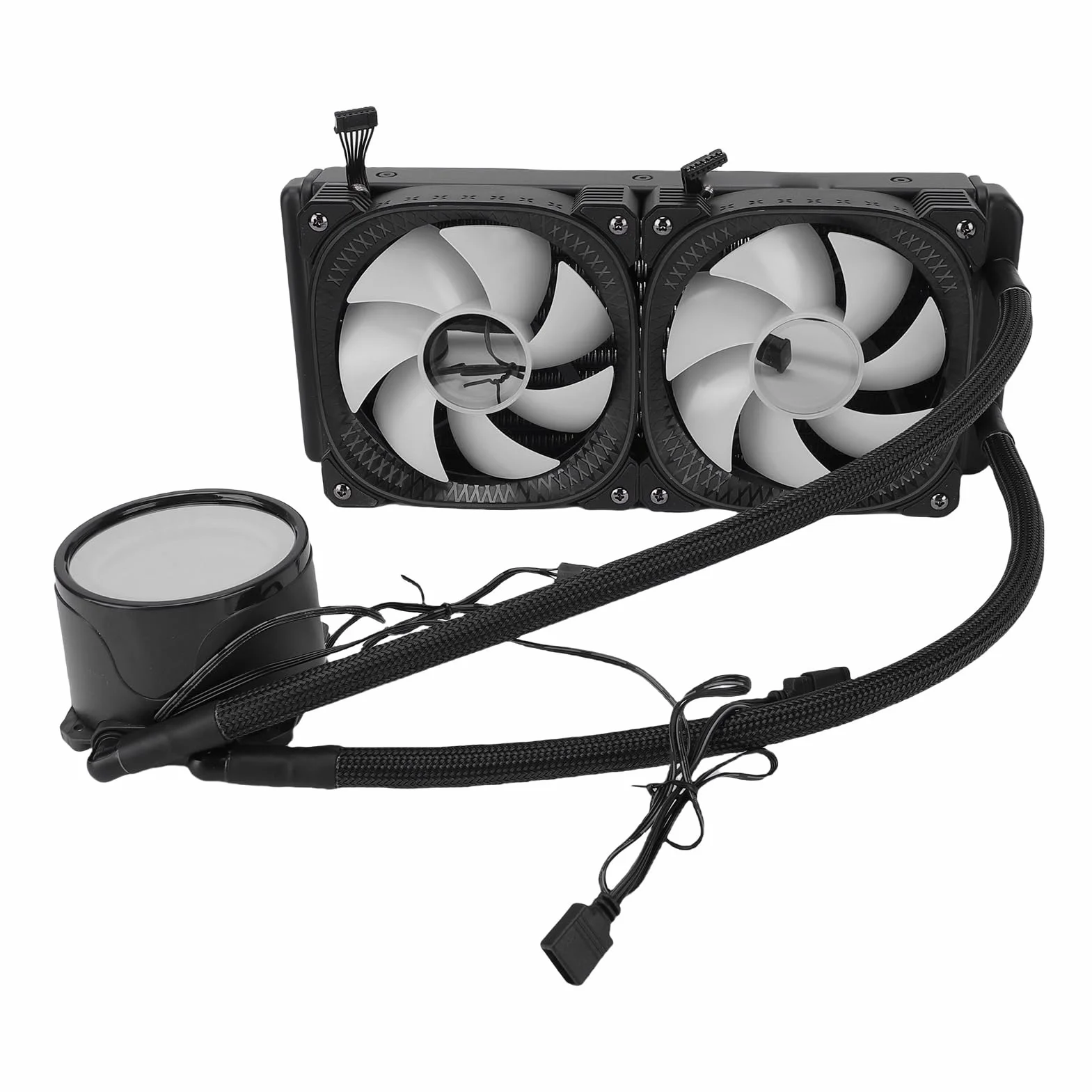 Aramox Płynna Chłodnica Procesora ARGB z 2,2-calowym Ekranem LCD Chłodnica Procesora AIO 240 Mm Wentylatory PWM Miedziana Podstawa do Budowy Komputera PC AM5 AM4 LGA1700 (BLACK)
