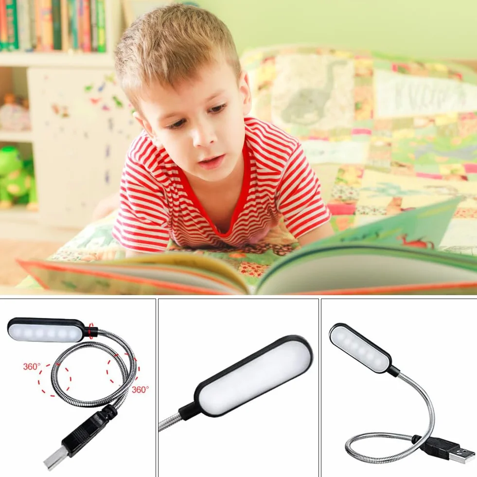 Cerioll Elastyczna lampa LED USB, 2 szt. Lampa LED USB do klawiatury komputerowej, lampka do czytania, elastyczna szyjka gęsi, do klawiatury laptopa