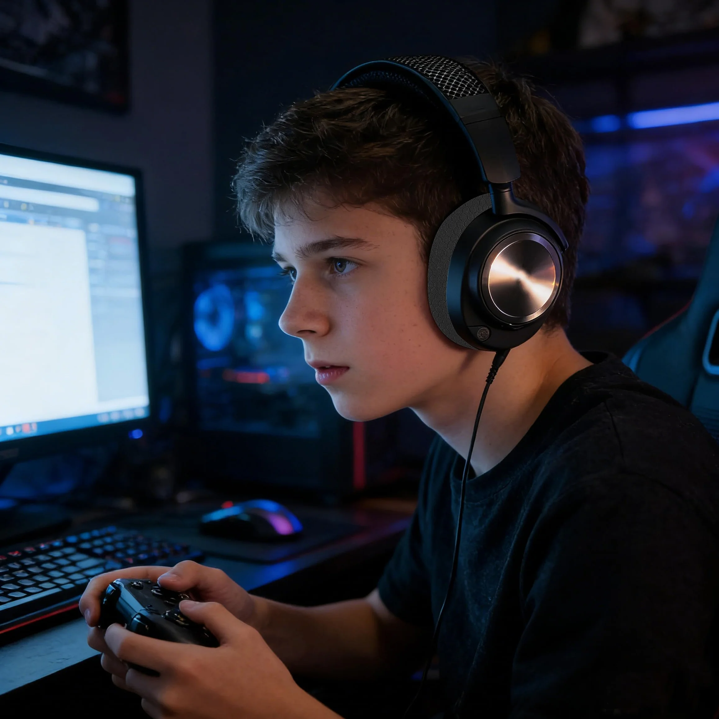 Defean Przewodowe Nauszniki Kompatybilne z SteelSeries Arctis Nova Pro Wired, Nova 7, 3, 1, Extra Bass Noise Cancelling, Białe