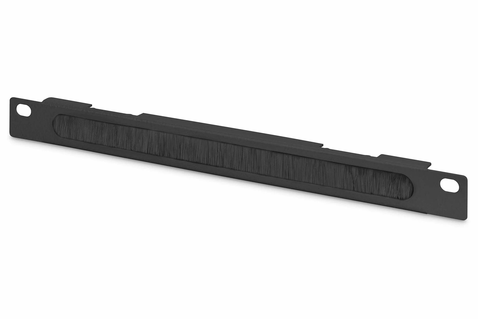 DIGITUS Panel wejściowy kablowy - 10 cali (254 mm) - Wejście kablowe - z opaską szczotkową - 0.5U - czarny, 22x254x12 mm