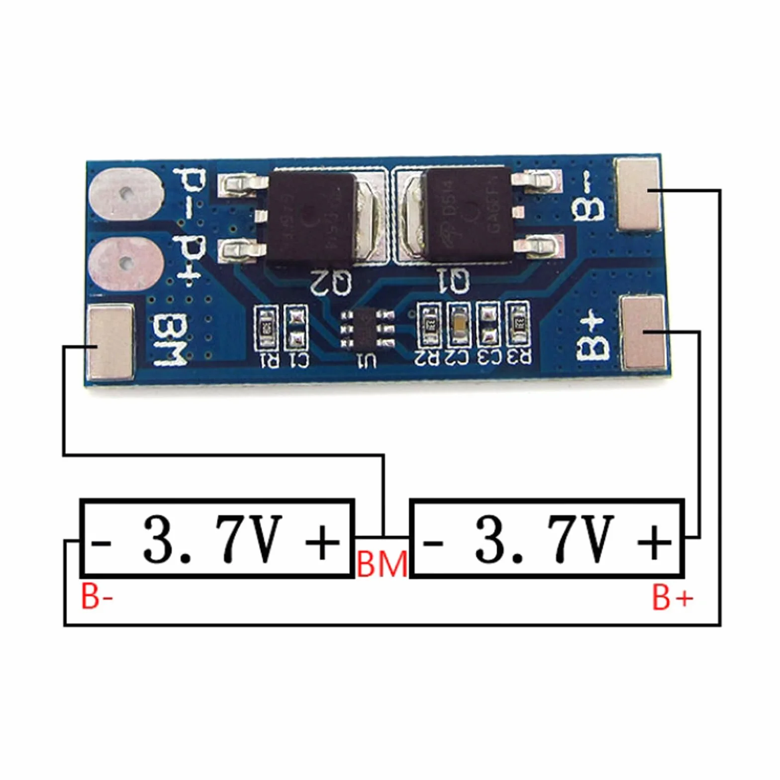 Moduł ochrony baterii litowej BMS PCM 2S 7,4V 8A 18650