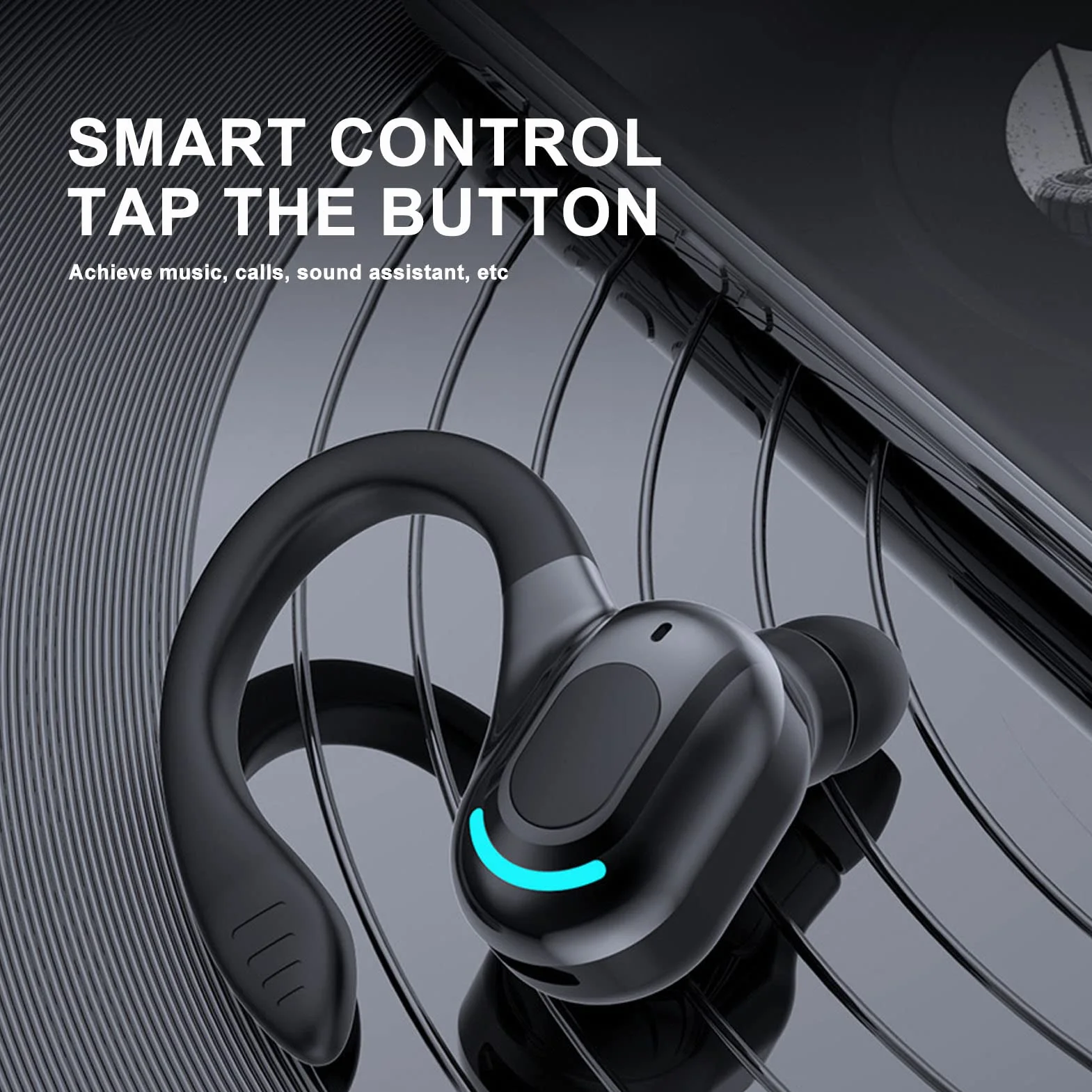 Monofoniczny Zestaw Słuchawkowy Bluetooth, Zestaw Głośnomówiący z Mikrofonem z redukcją Szumów, wodoodporność IPX4, Bezprzewodowa Słuchawka Stereo do Prowadzenia Biura Biznesowego