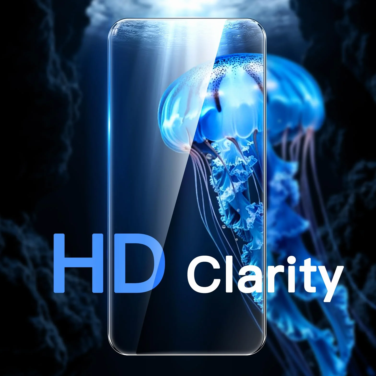 JETech Ochraniacz Ekranu dla iPhone 15 Pro 6,1 Cala, Jednym Kroku Łatwa Instalacja z Auto-Wyrównywaniem Pudełko bez Bąbelków, 9H Szkło Hartowane Film, HD Przejaśniać, 3 Sztuki