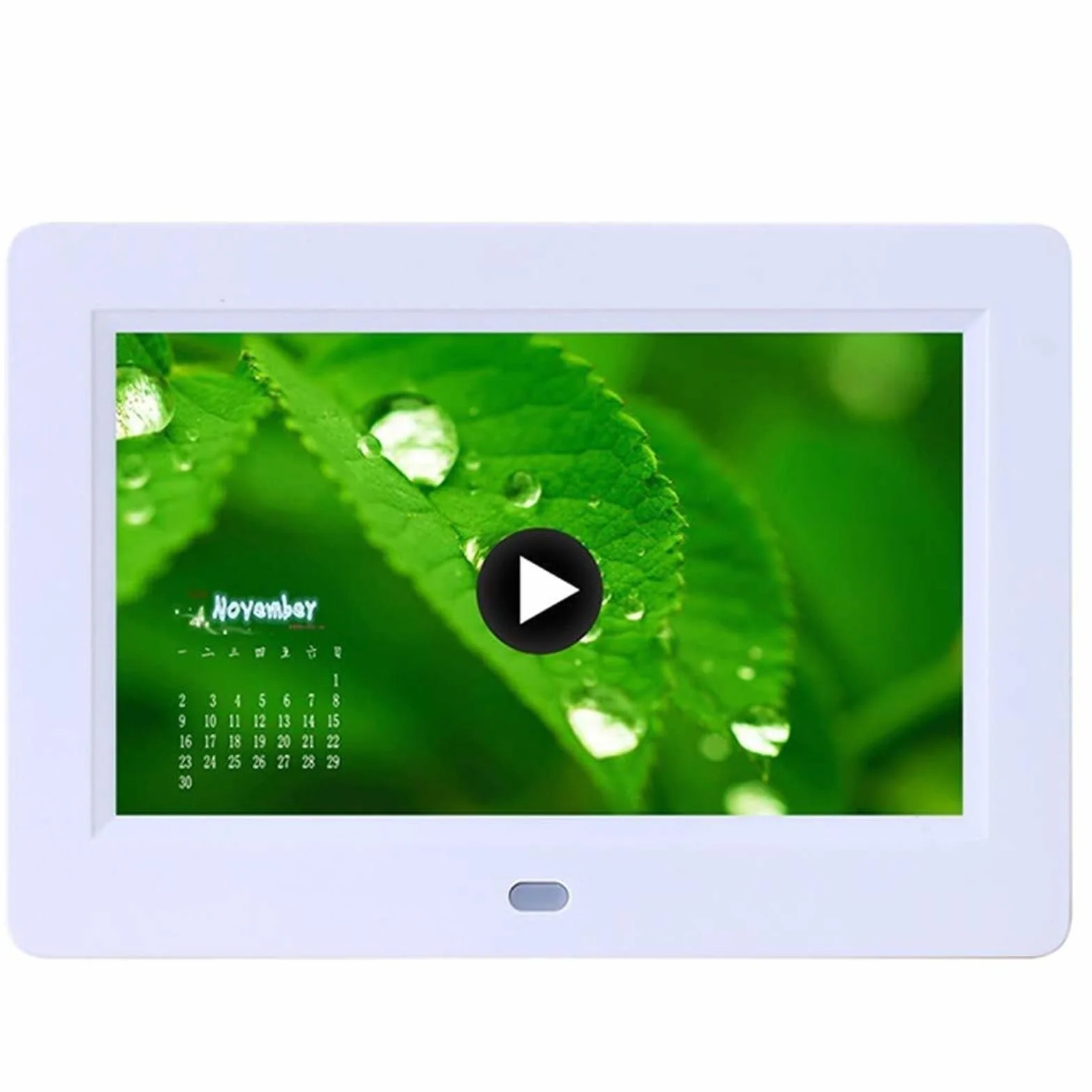 7-calowa cyfrowa ramka na zdjęcia Elektroniczny album na zdjęcia z ekranem LCD HD Obsługuje odtwarzanie zdjęć i filmów muzycznych na stojaku(White)