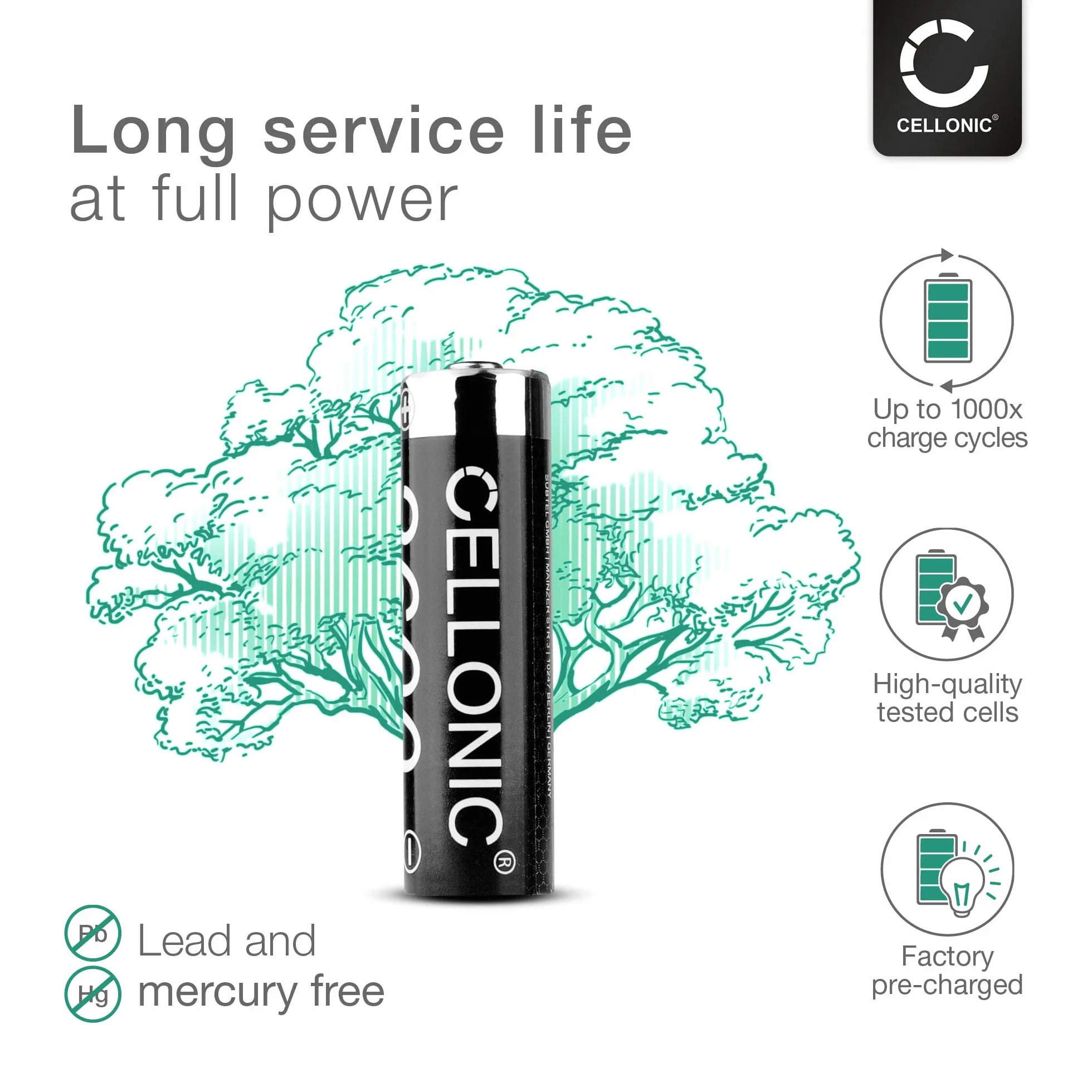 CELLONIC® Wysokiej jakości akumulator kompatybilny z Siemens Gigaset C620 / C620A / C620H (4 x 2600 mAh) akumulator zapasowy bateria